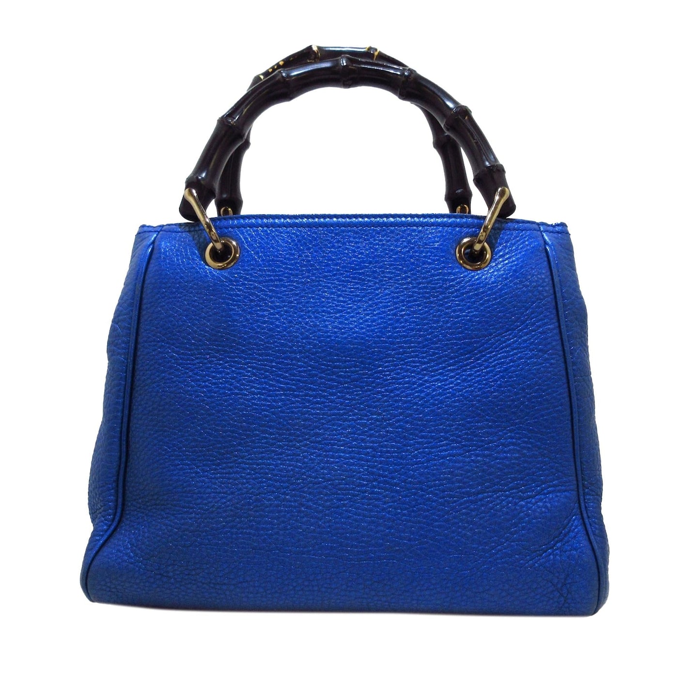 Gucci Bamboo Shopper SHG-qDF7UH Calf Blue Small Satchel Bag