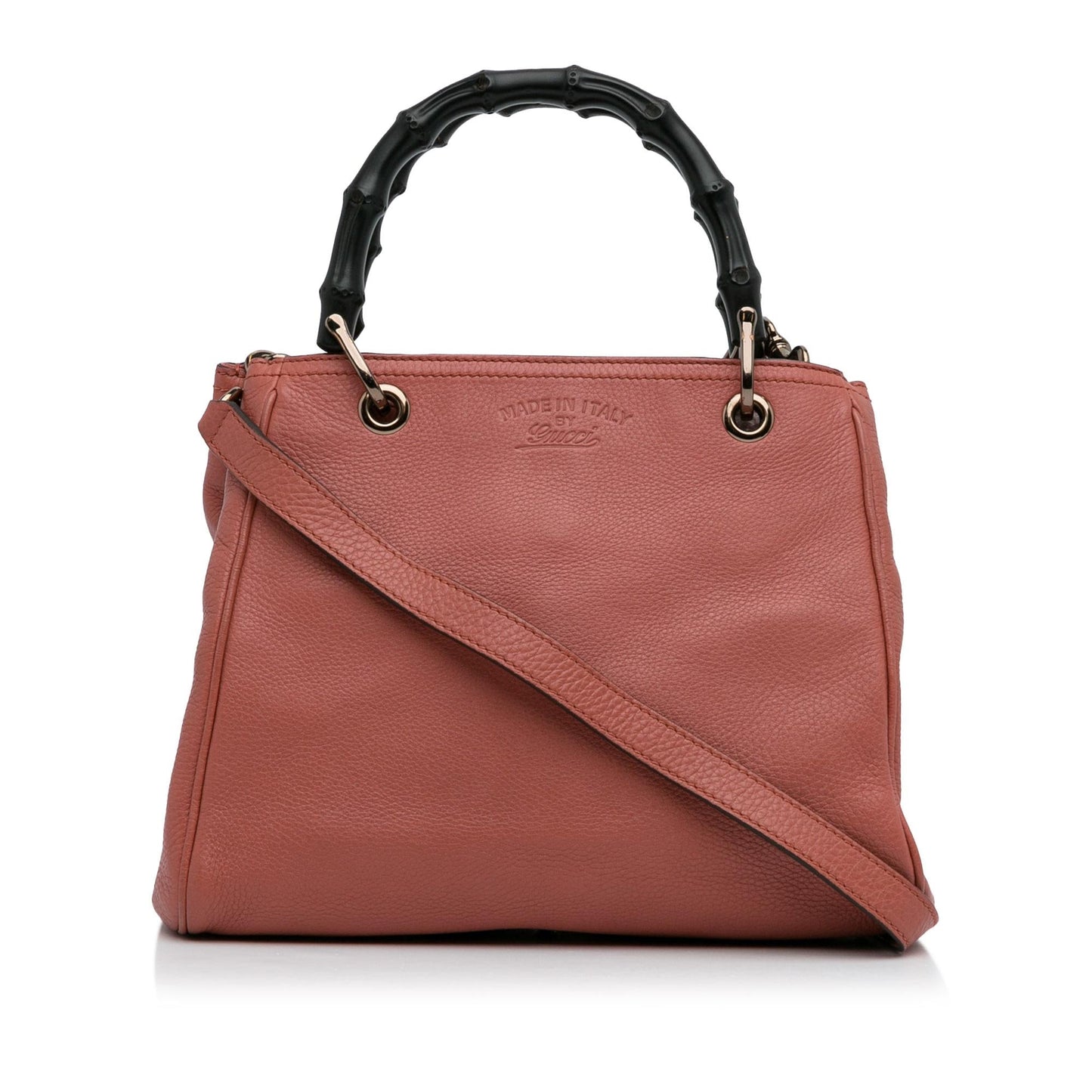 Gucci Bamboo Shopper SHG-w7sXF3 Calf Pink Small Satchel Bag