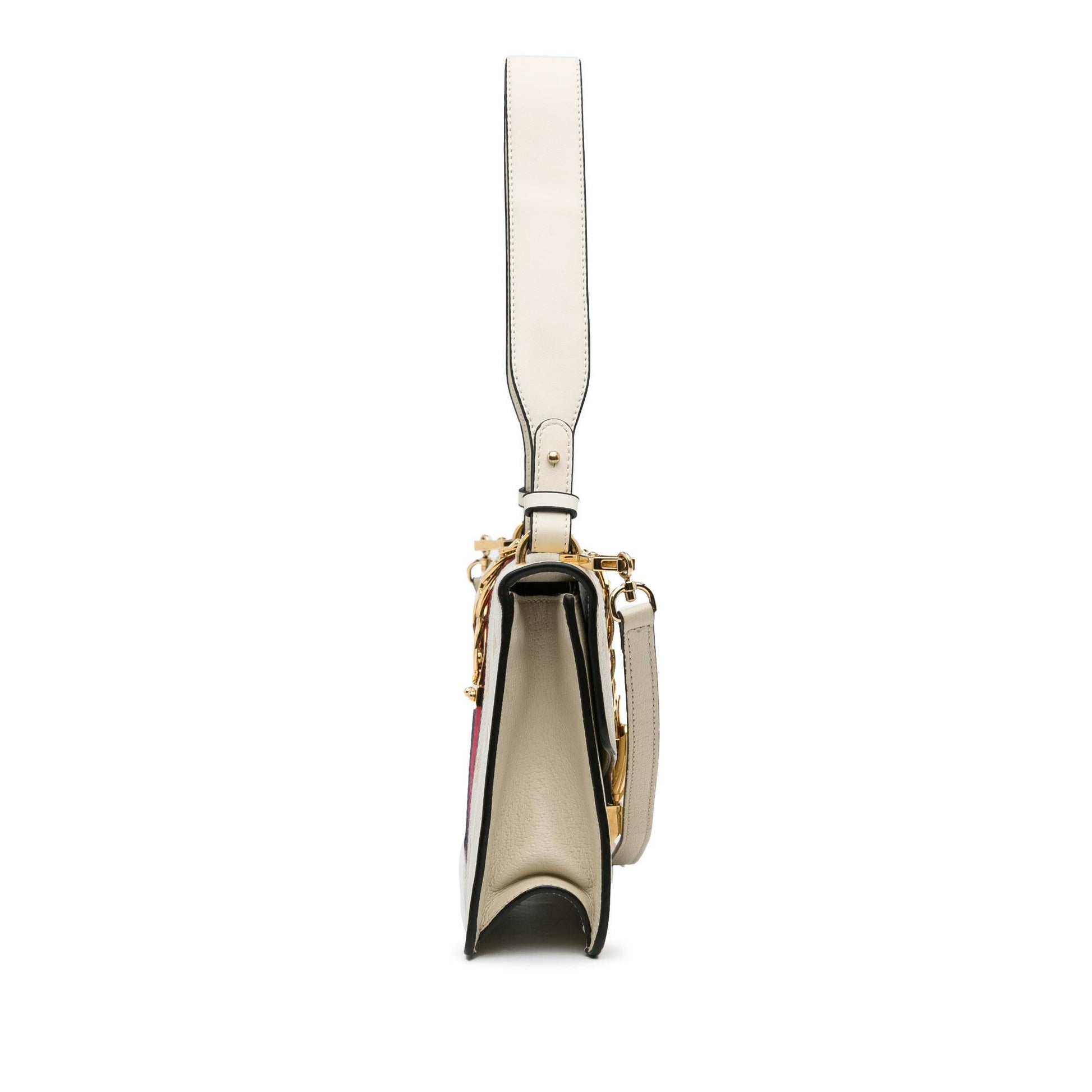 Gucci Bee Star Sylvie SHG-3HcVoI Calf White Small Satchel Bag