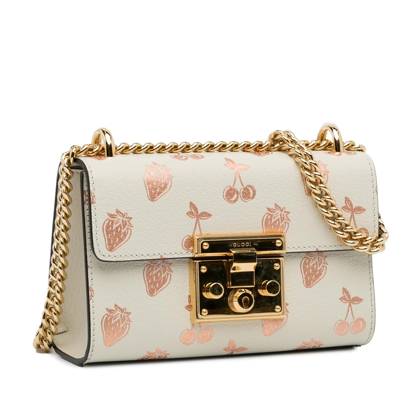 Gucci Berry Padlock SHG-ezTIIr Calf White Small Shoulder Bag