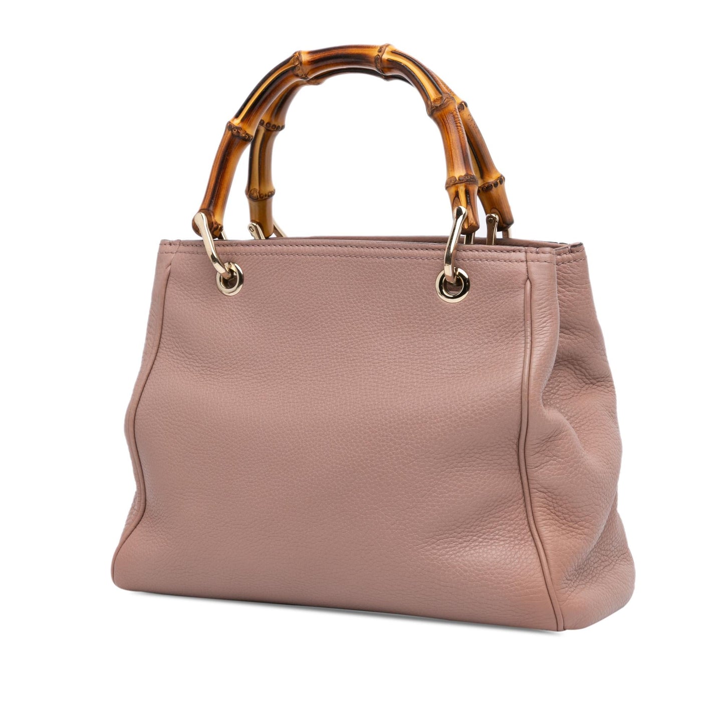 Gucci Bamboo Shopper SHG-4FXiMK Calf Calfskin Pink Small Satchel Bag