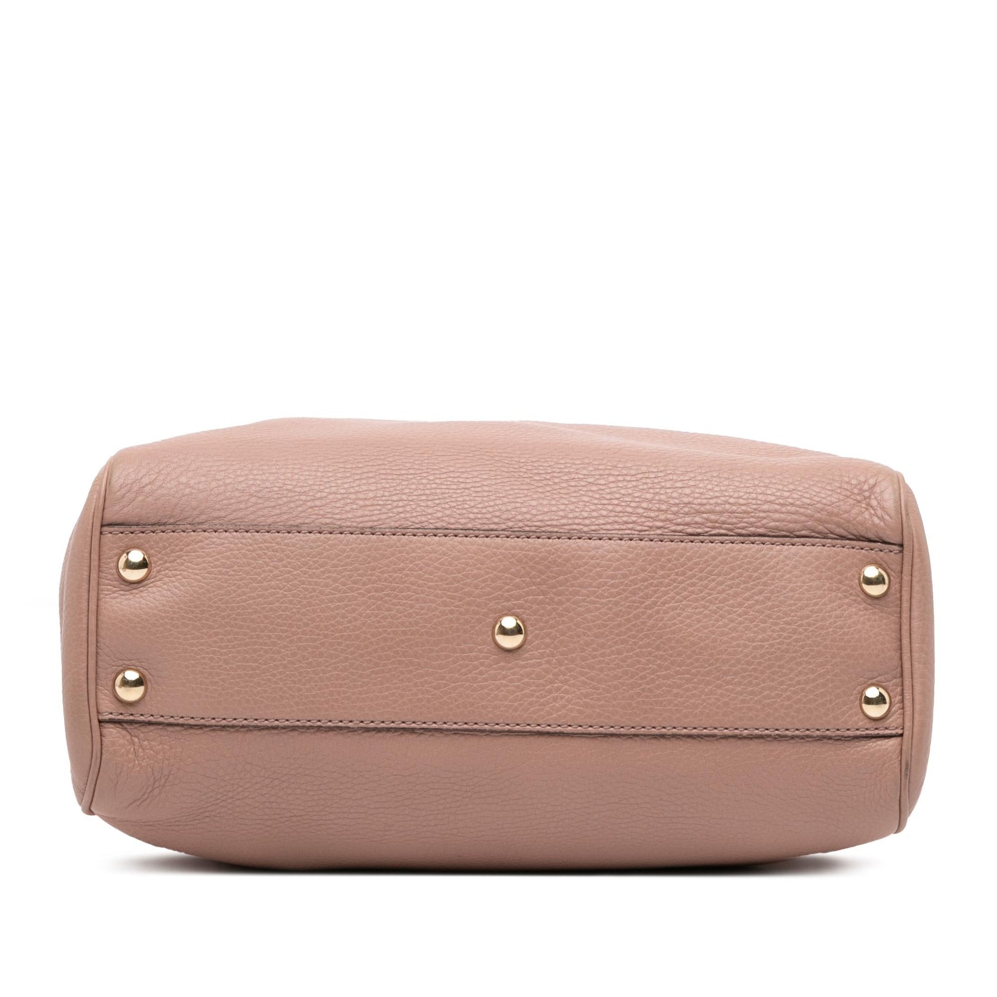 Gucci Bamboo Shopper Calfskin Small Tote Bag Satchel 24