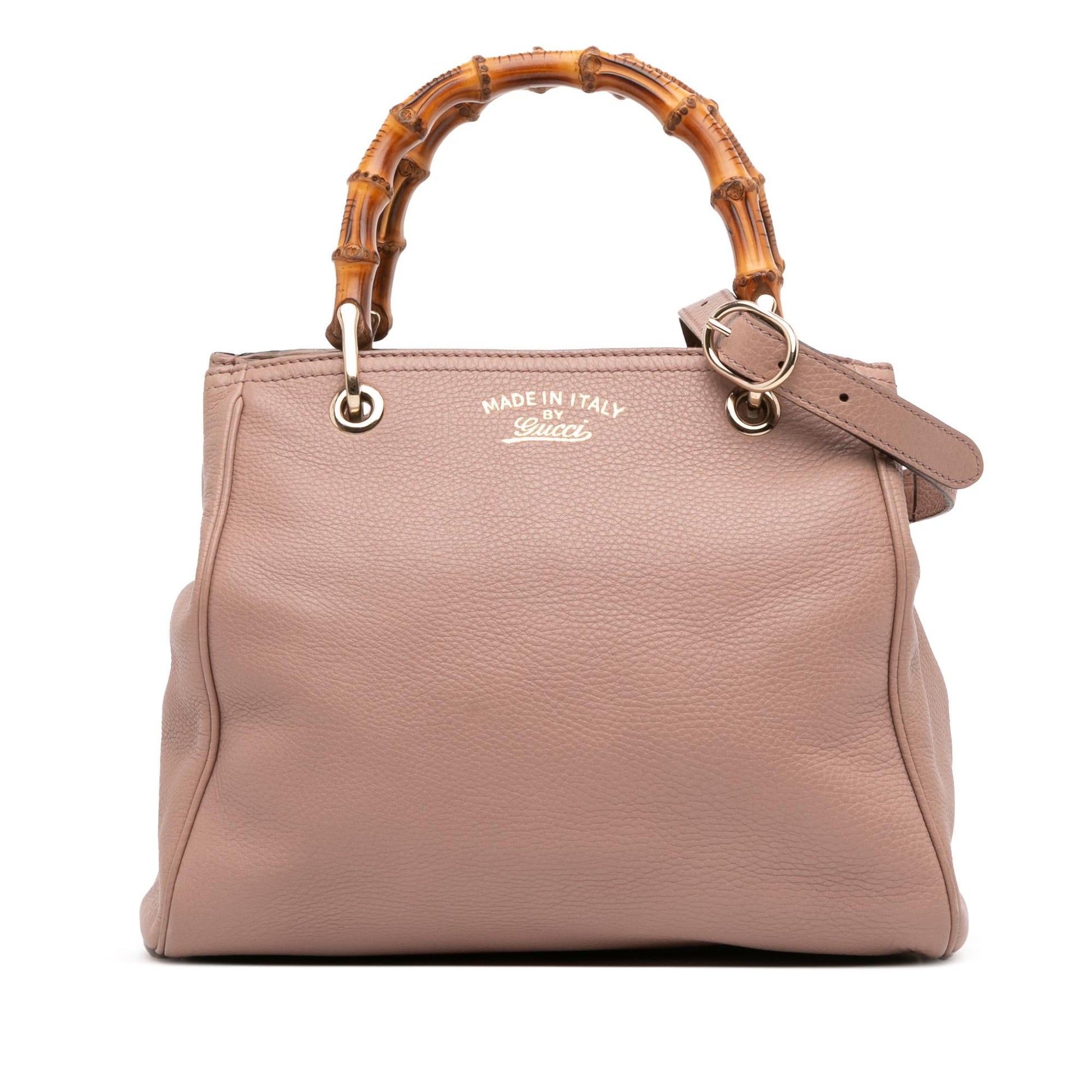 Gucci Bamboo Shopper Calfskin Small Tote Bag Satchel 24