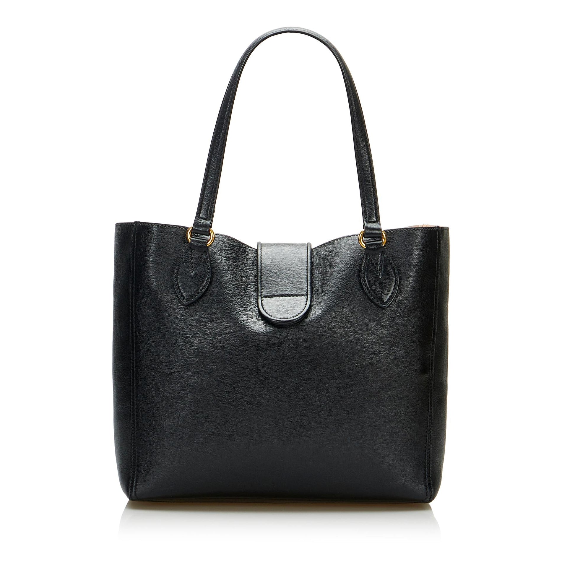 Gucci Dahlia Double G SHG-vCUlSb Calf Black Small Tote Bag