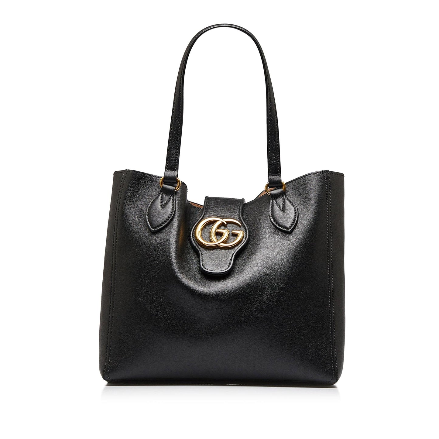 Gucci Dahlia Double G SHG-Sr8Ab6 Calf Black Small Tote Bag