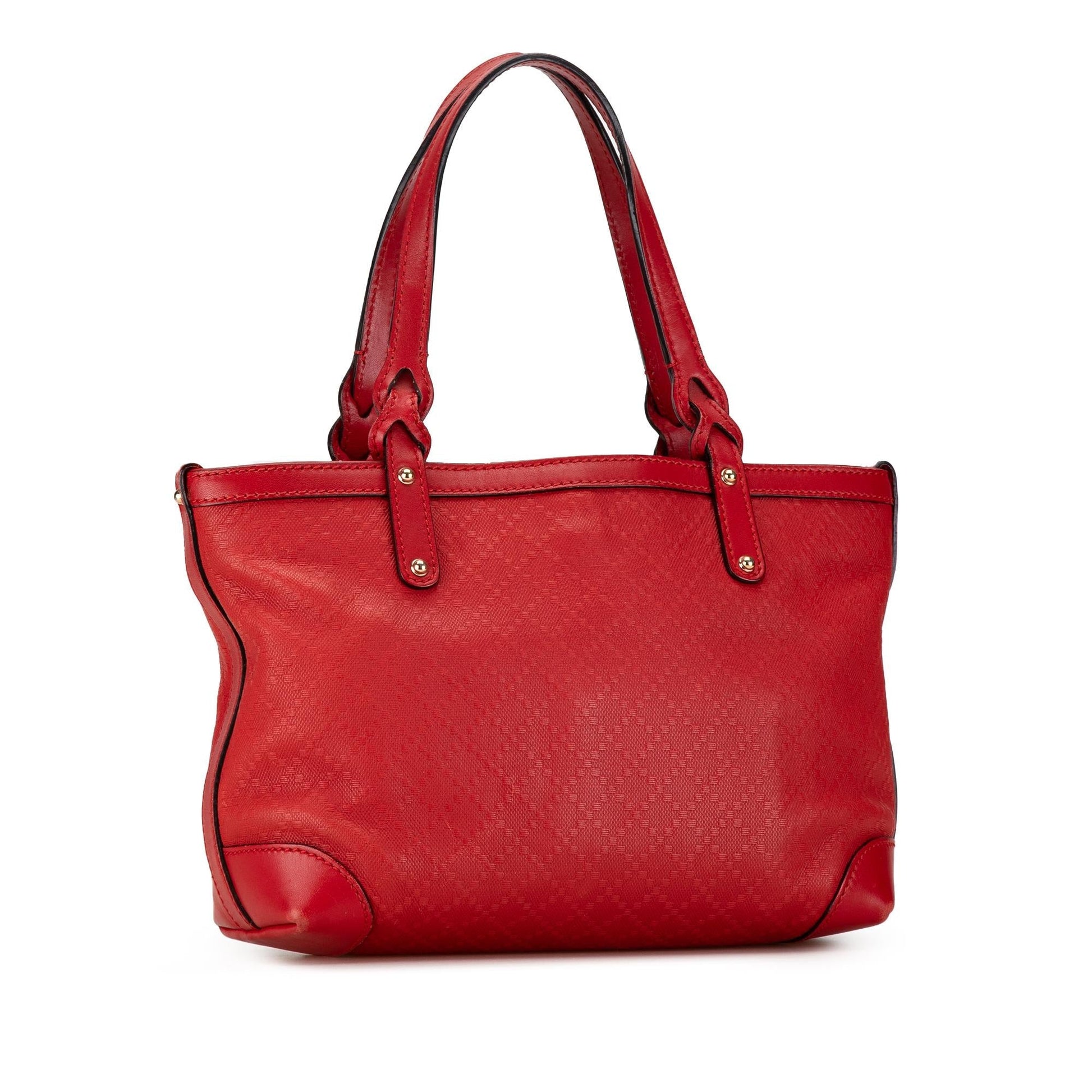 Gucci Diamante Craft SHG-BAFs8b Calf Red Small Tote Bag