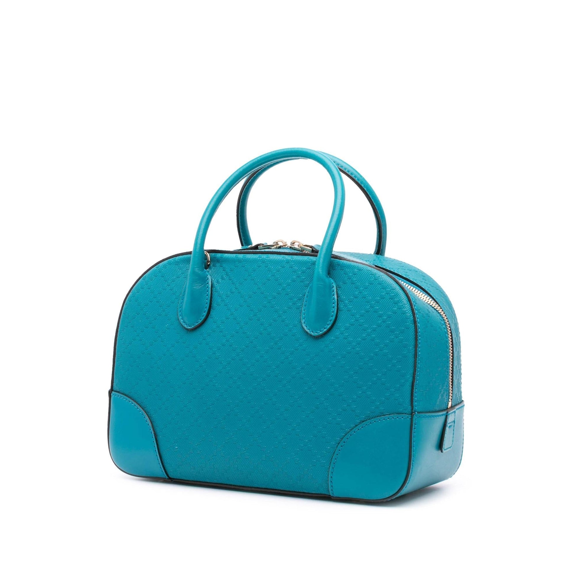 Gucci Diamante Bright Leather Calf Blue Small Satchel Bag