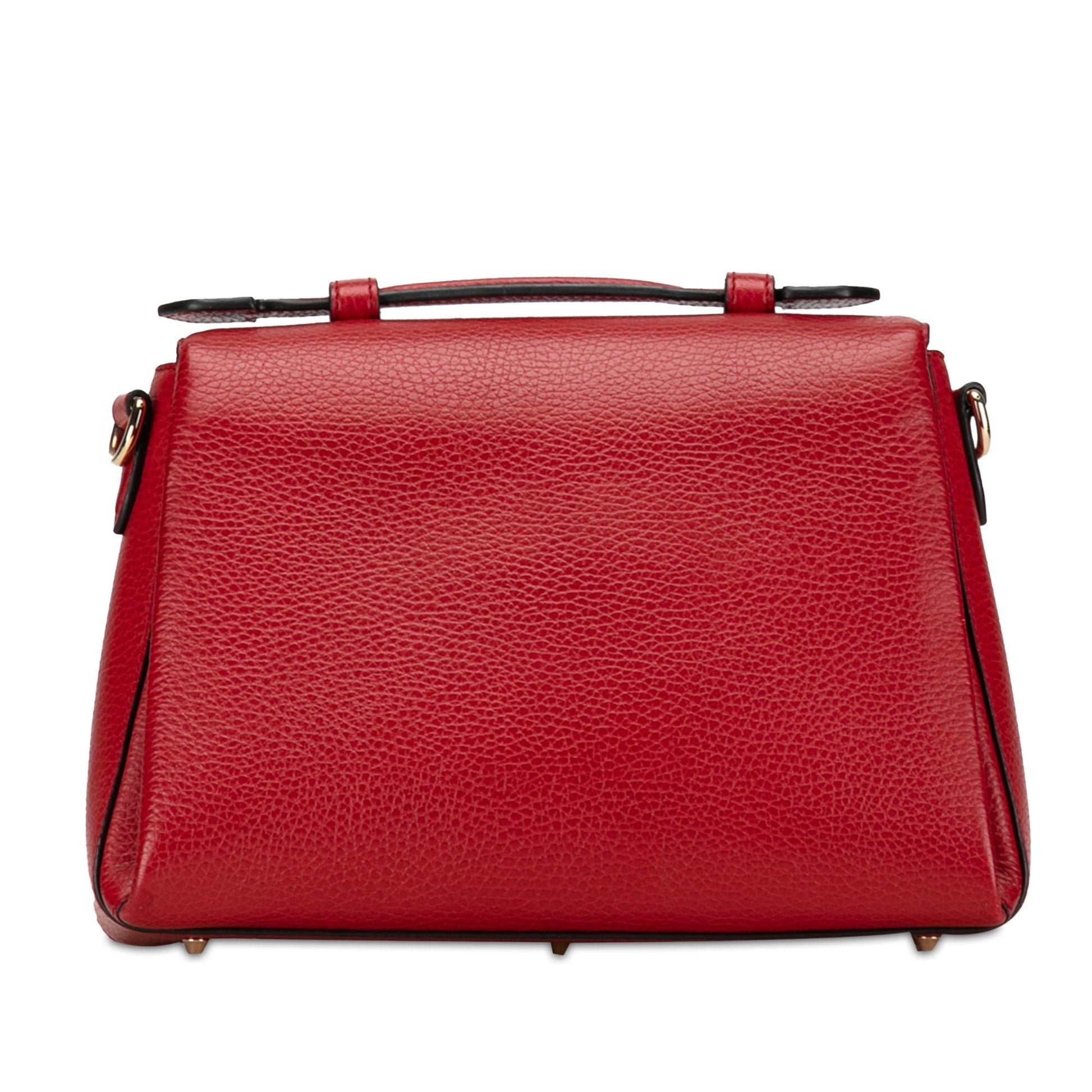 Gucci Dollar Interlocking G SHG-TeRbj3 Calf Red Small Satchel Bag