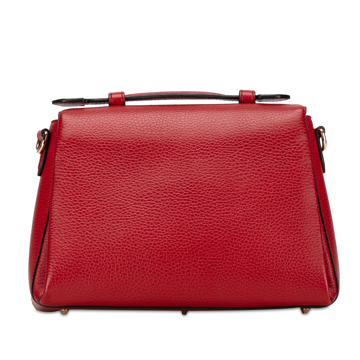 Gucci Dollar Interlocking G SHG-26SCOC Calf Red Small Satchel Bag