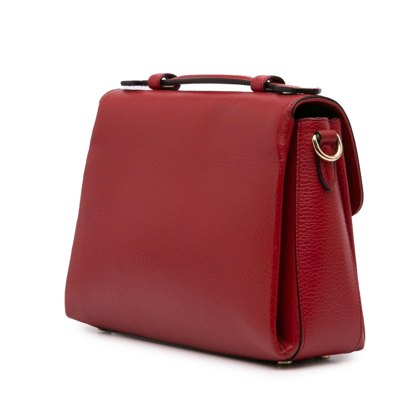 Gucci Dollar Interlocking G Calf Red Small Satchel Bag Satchel 2