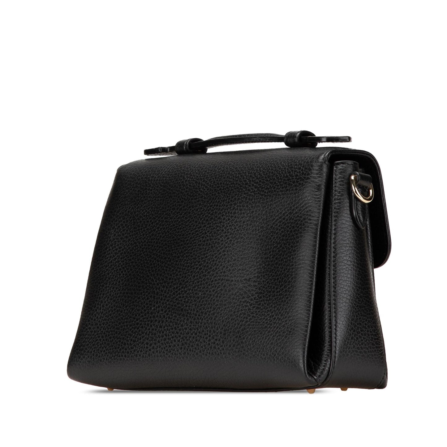 Gucci Dollar Interlocking G Calf Black Small Satchel Bag