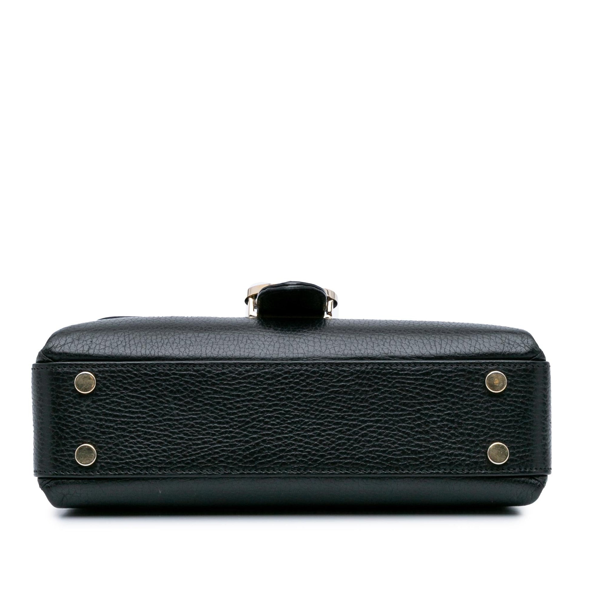 Gucci Dollar Interlocking G Calf Black Small Satchel Bag Satchel 4