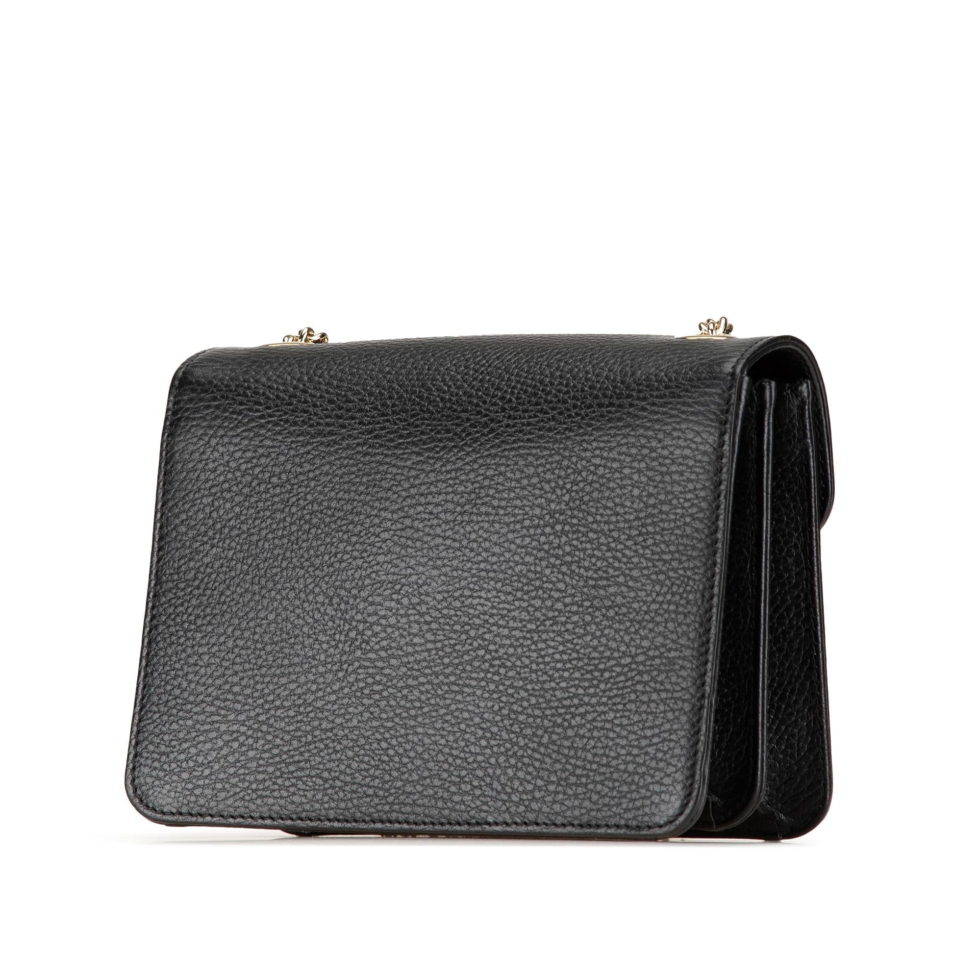 Gucci Dollar Interlocking G SHG-bDu7A6 Calf Calfskin Black Small Crossbody Bag