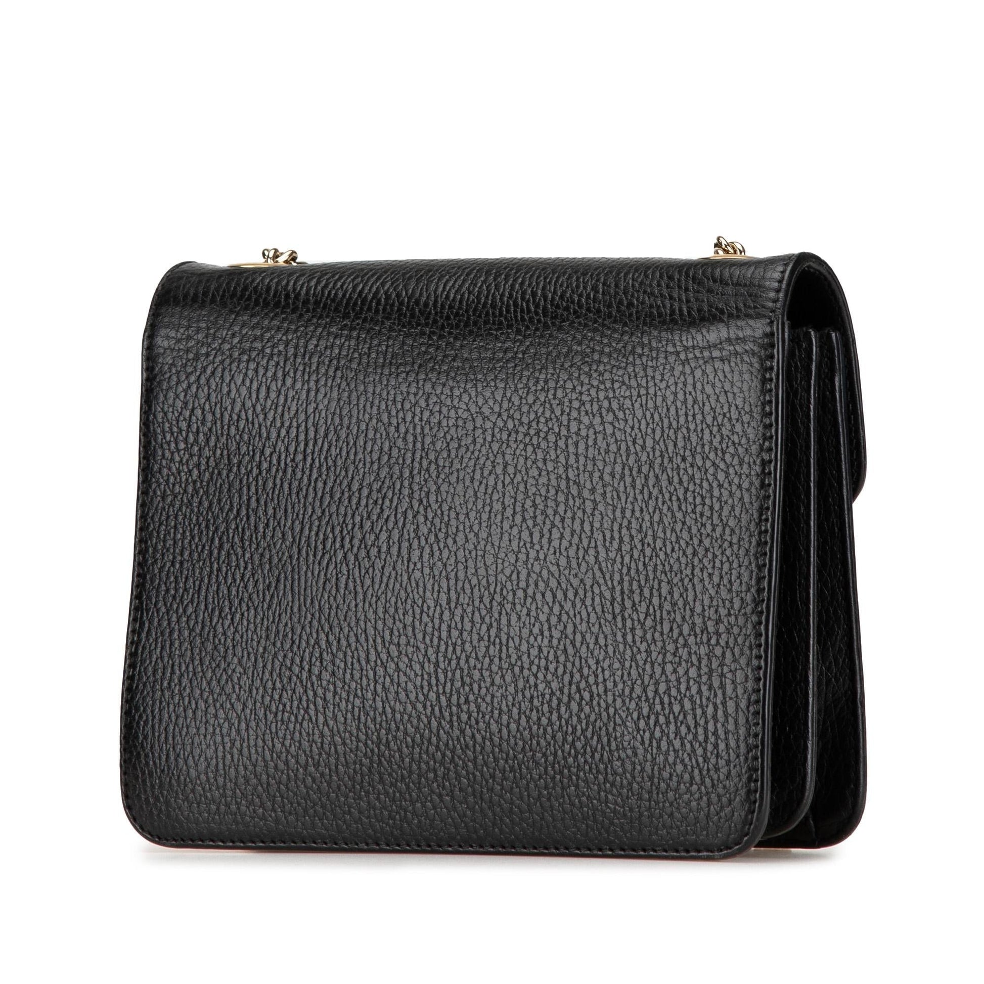 Gucci Dollar Interlocking G Calf Calfskin Black Small Crossbody Bag Crossbody 1