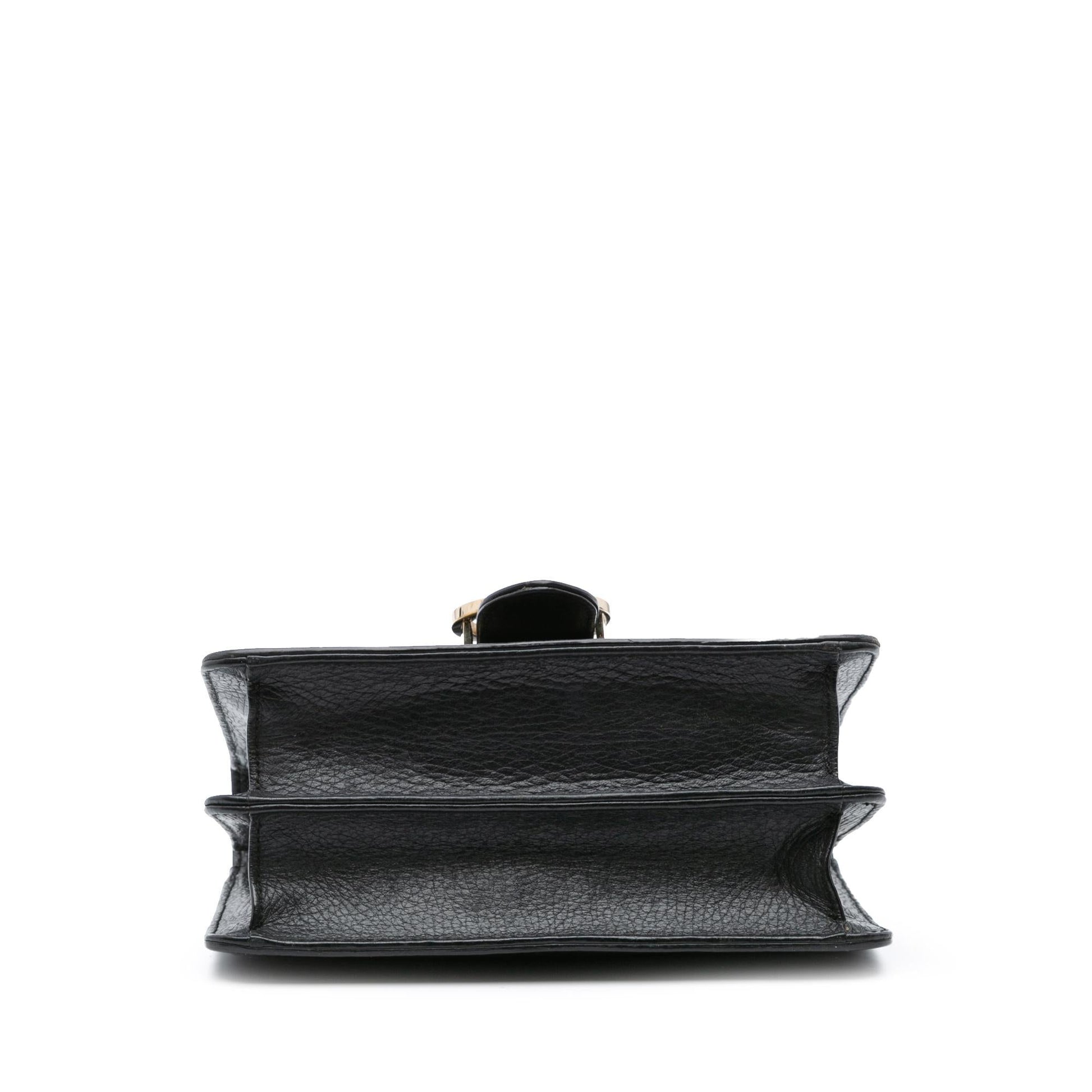 Gucci Dollar Interlocking G Calf Calfskin Black Small Crossbody Bag Crossbody 2