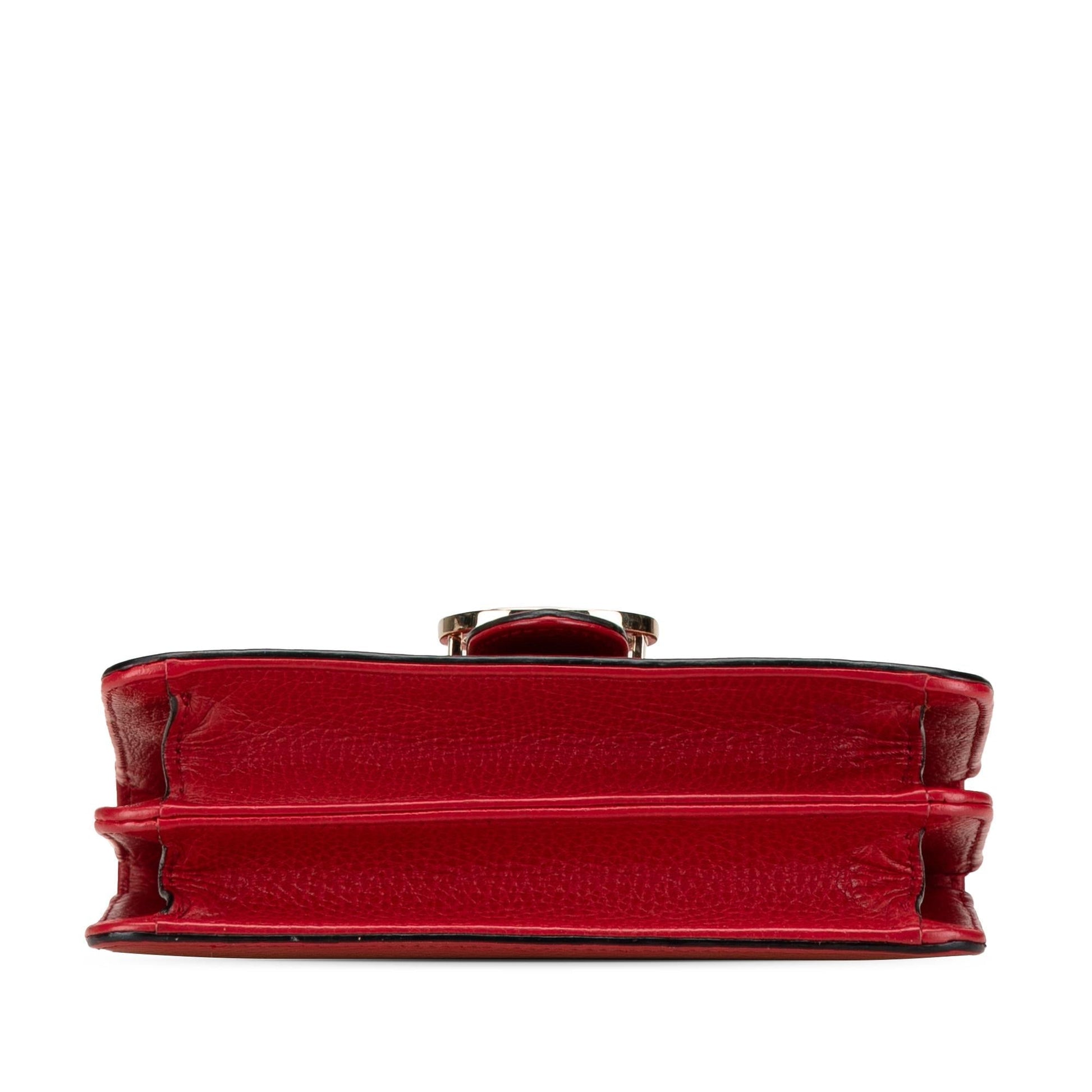 Gucci Dollar Interlocking G Calf Calfskin Red Small Crossbody Bag Crossbody 4
