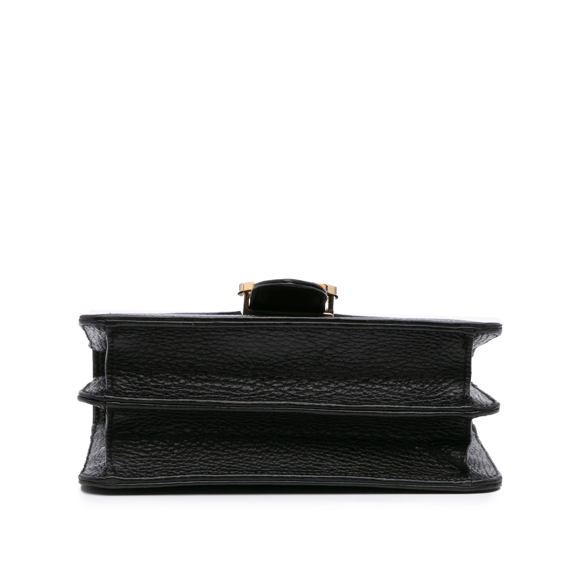 Gucci Dollar Interlocking G Calf Calfskin Black Small Crossbody Bag Crossbody 7