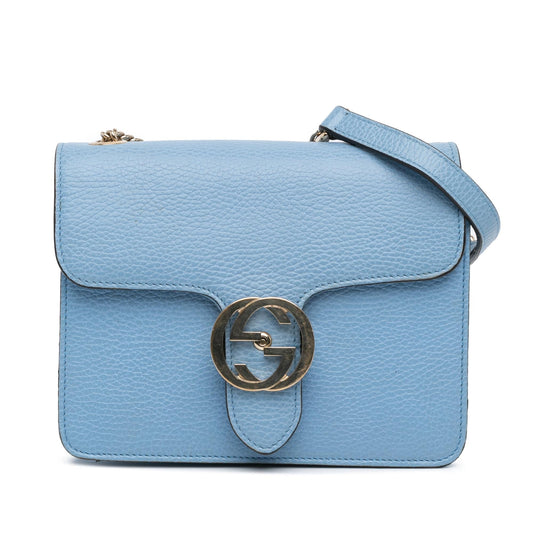 Gucci Dollar Interlocking G Calf Calfskin Blue Small Crossbody Bag Crossbody 10