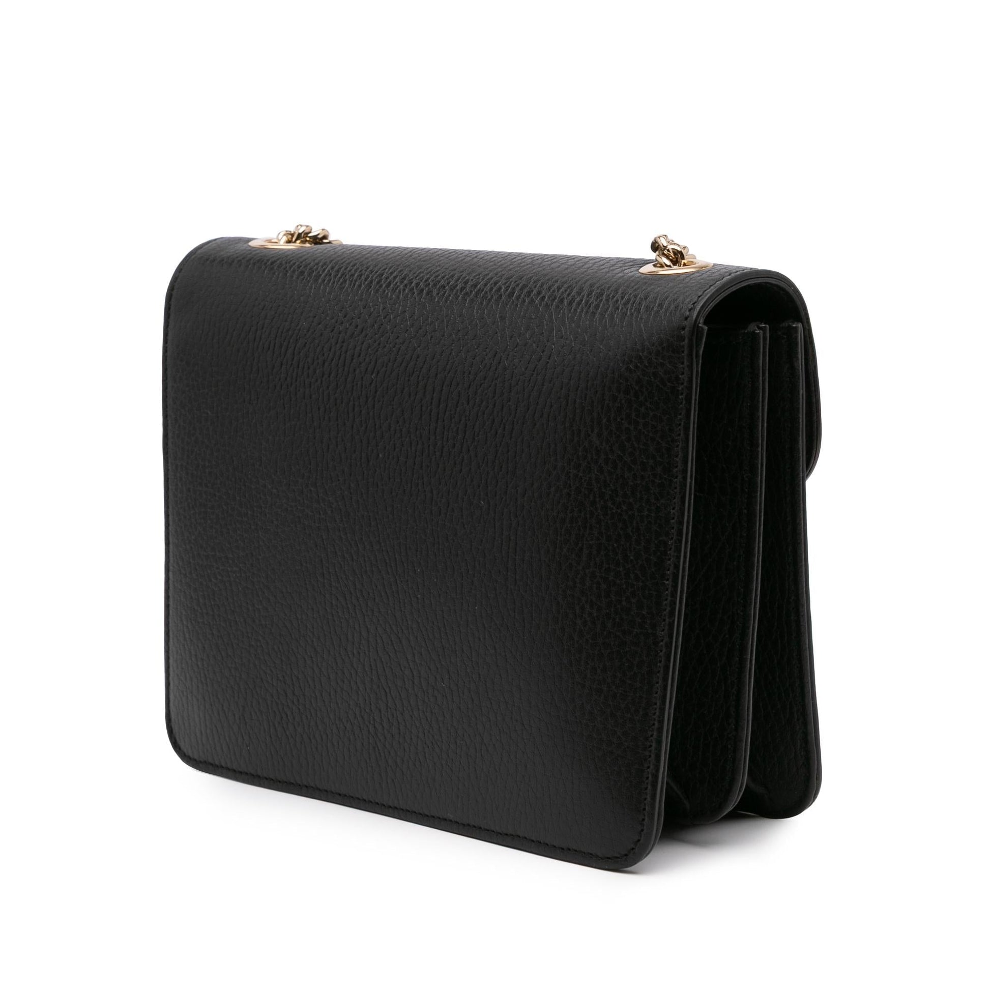 Gucci Dollar Interlocking G Calf Calfskin Black Small Crossbody Bag Crossbody 12