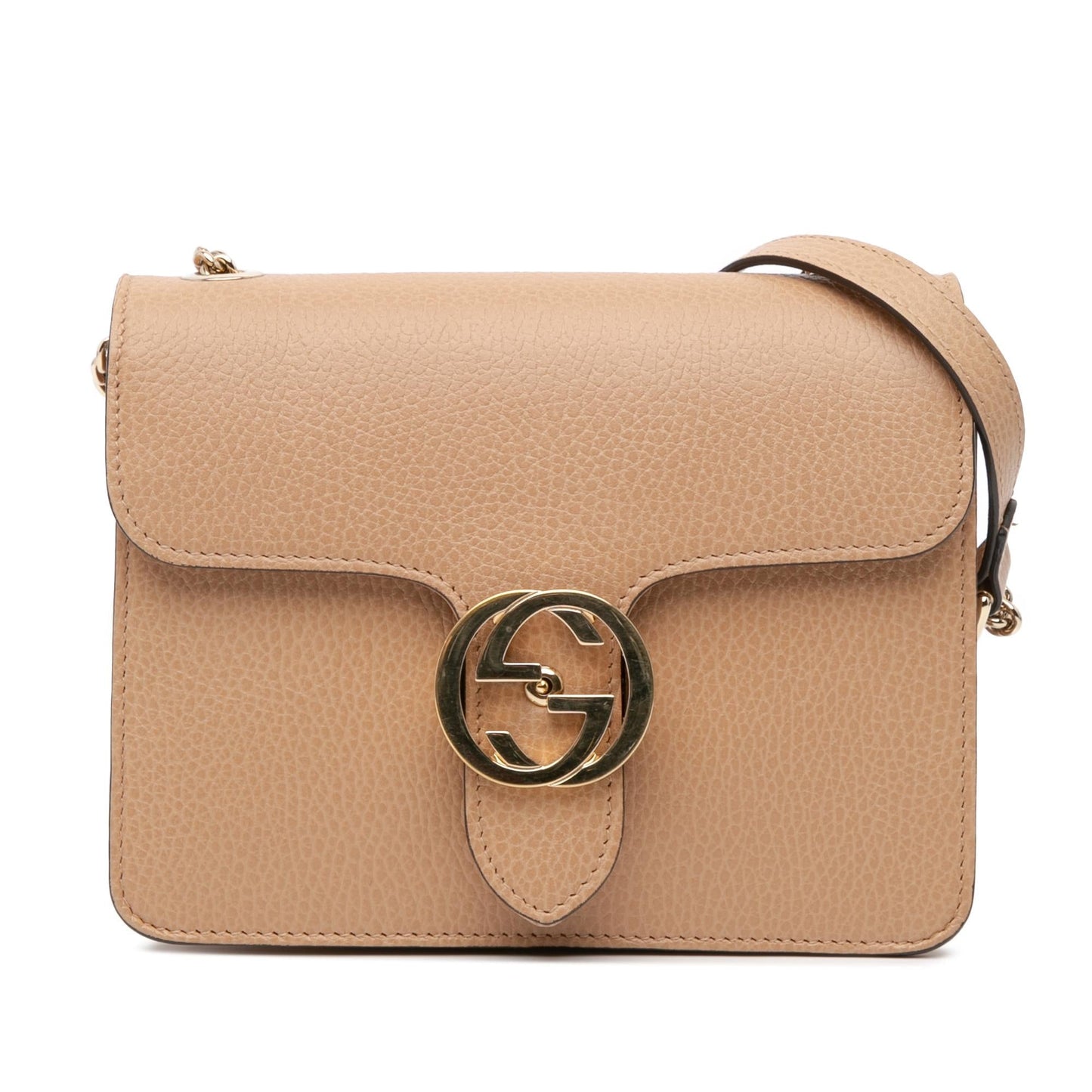 Gucci Dollar Interlocking G Calf Calfskin Brown Small Crossbody Bag Crossbody 22