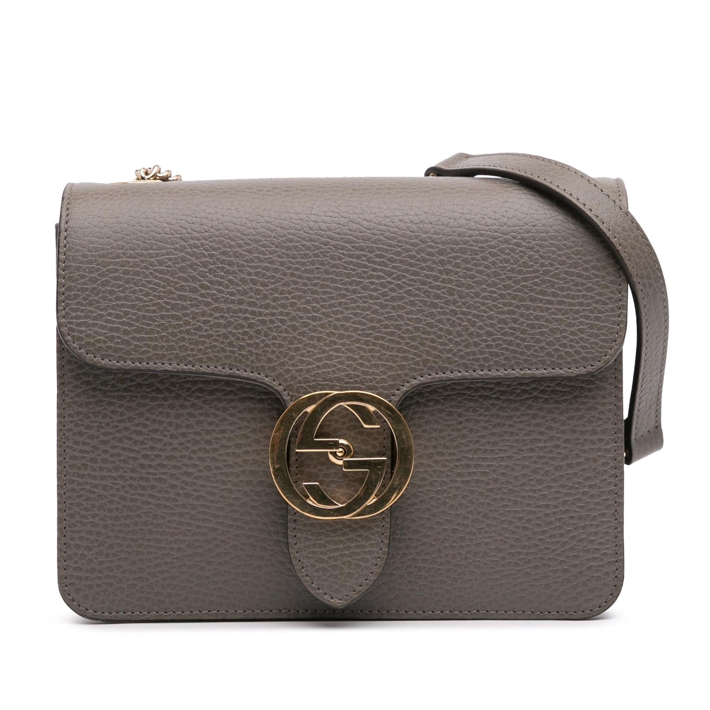Gucci Dollar Interlocking G Calf Calfskin Brown Small Crossbody Bag Crossbody 26