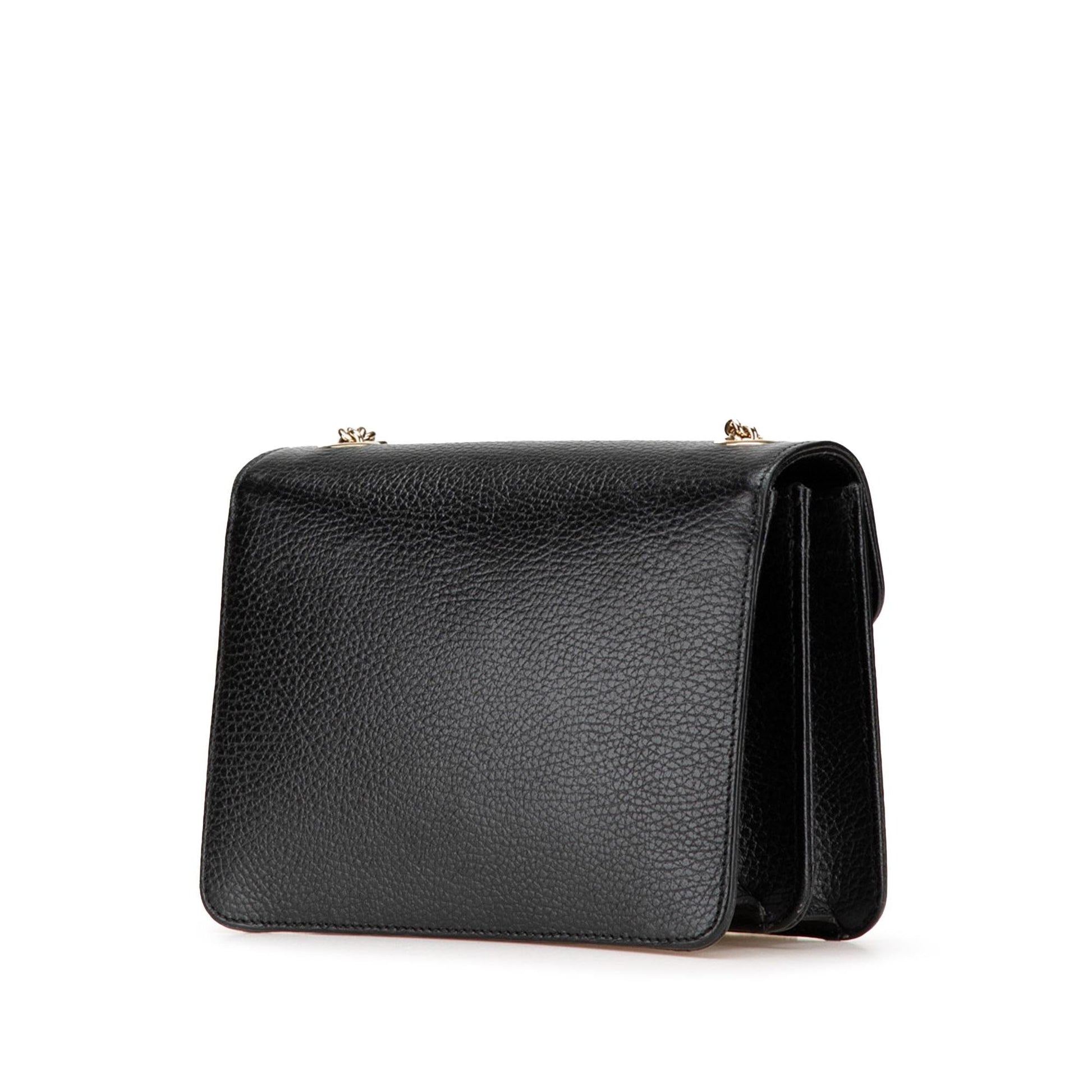 Gucci Dollar Interlocking G Calf Calfskin Black Small Crossbody Bag Crossbody 27