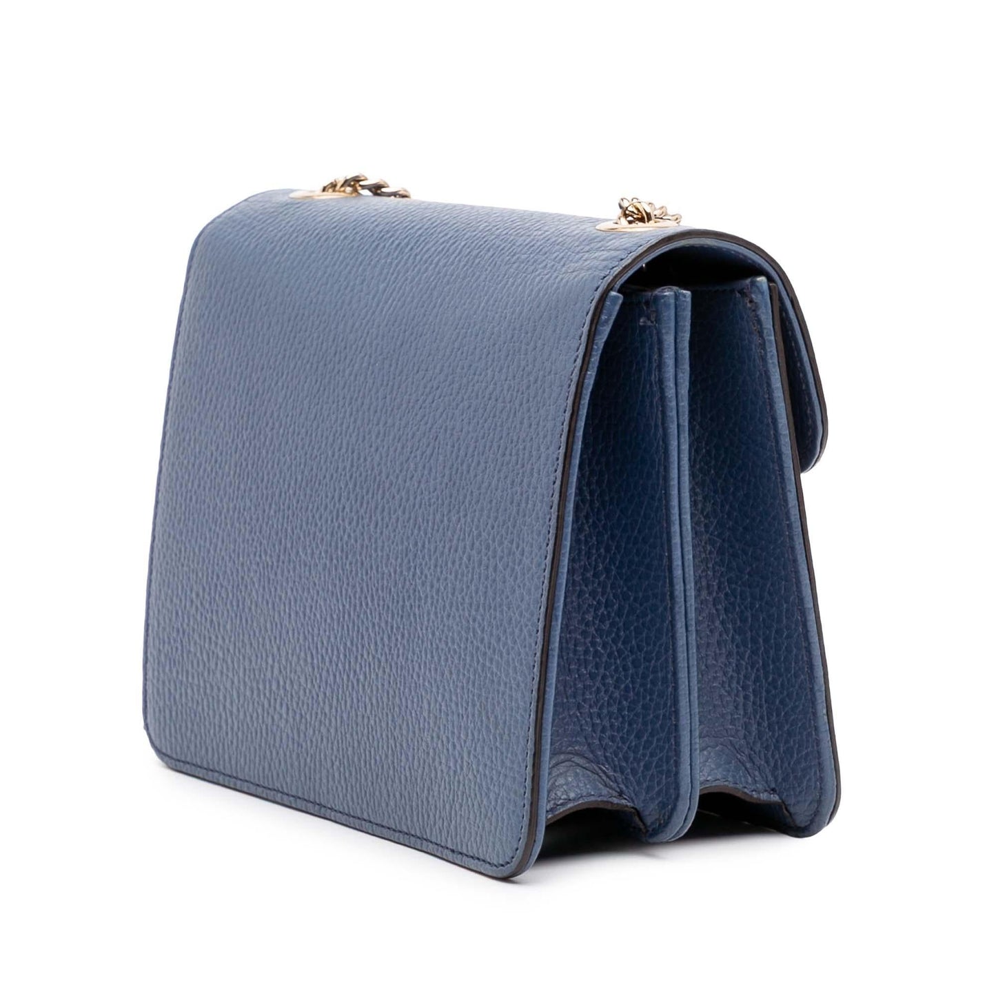 Gucci Dollar Interlocking G Calf Calfskin Blue Small Crossbody Bag