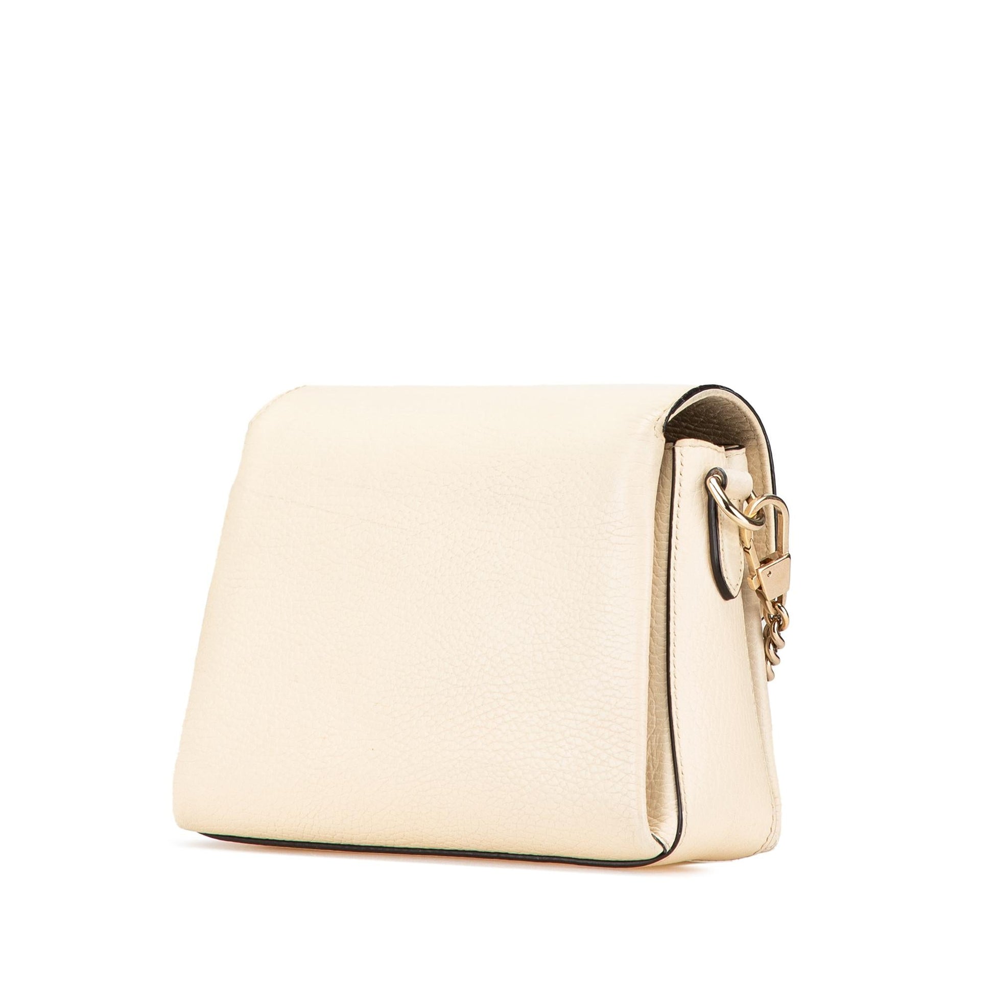 Gucci Dollar Interlocking G Calf Calfskin White Small Crossbody Bag