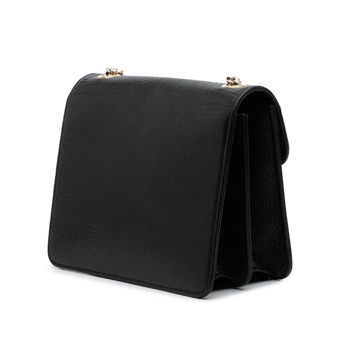 Gucci Dollar Interlocking G Calf Calfskin Black Small Crossbody Bag