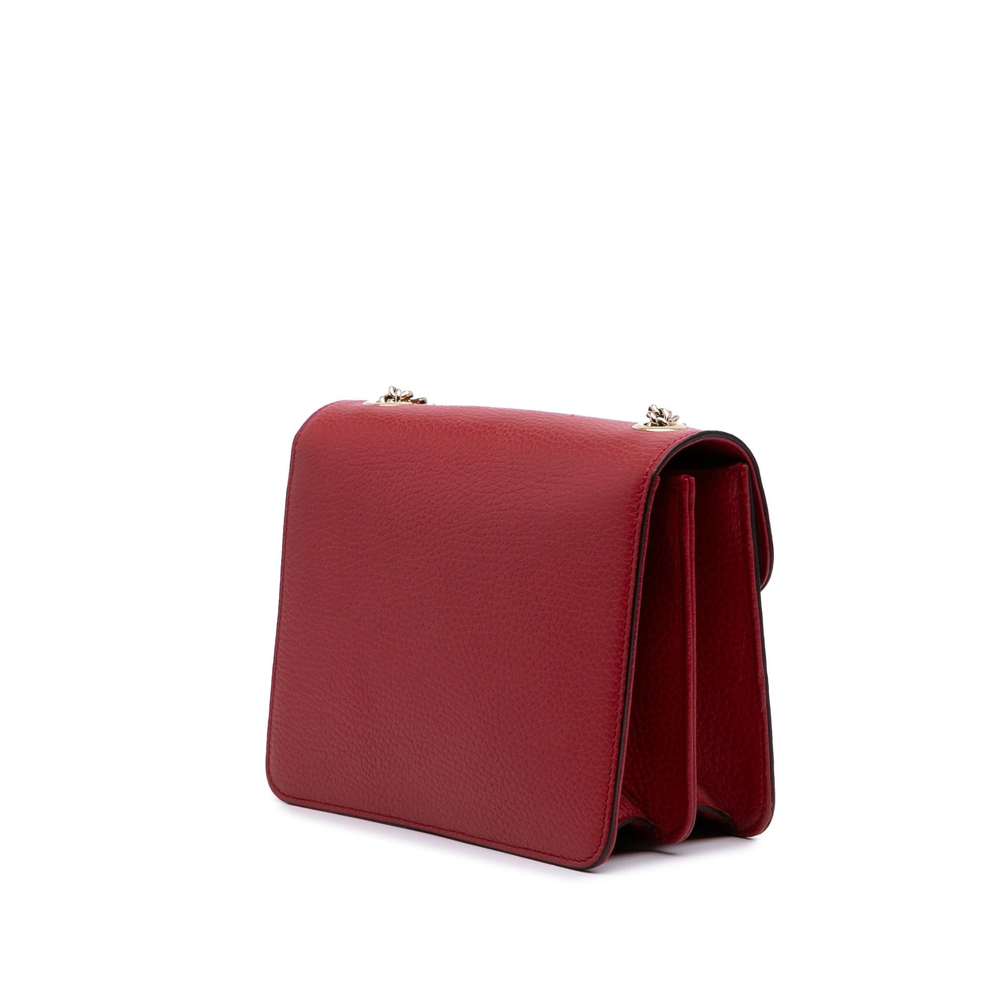 Gucci Dollar Interlocking G Calf Calfskin Red Small Crossbody Bag Crossbody 35