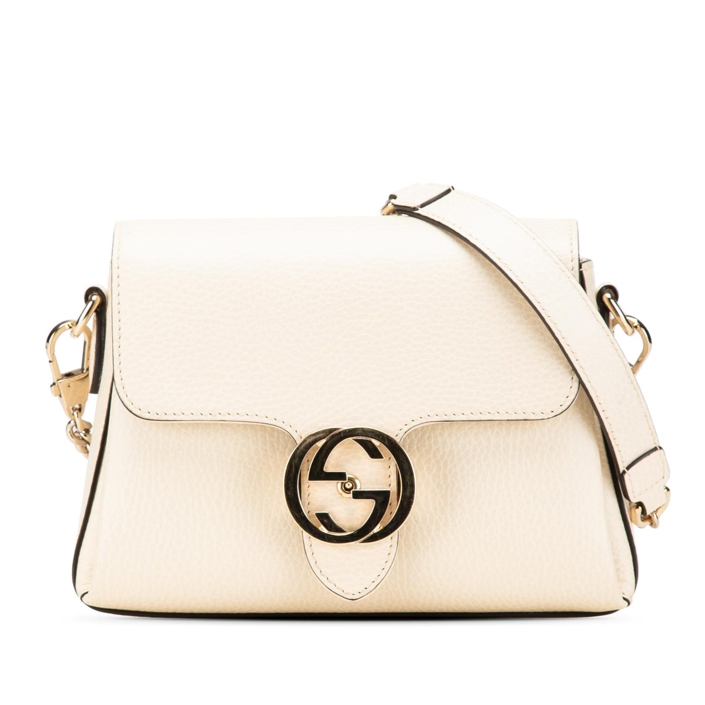 Gucci Dollar Interlocking G Calf Calfskin White Small Crossbody Bag Crossbody 38