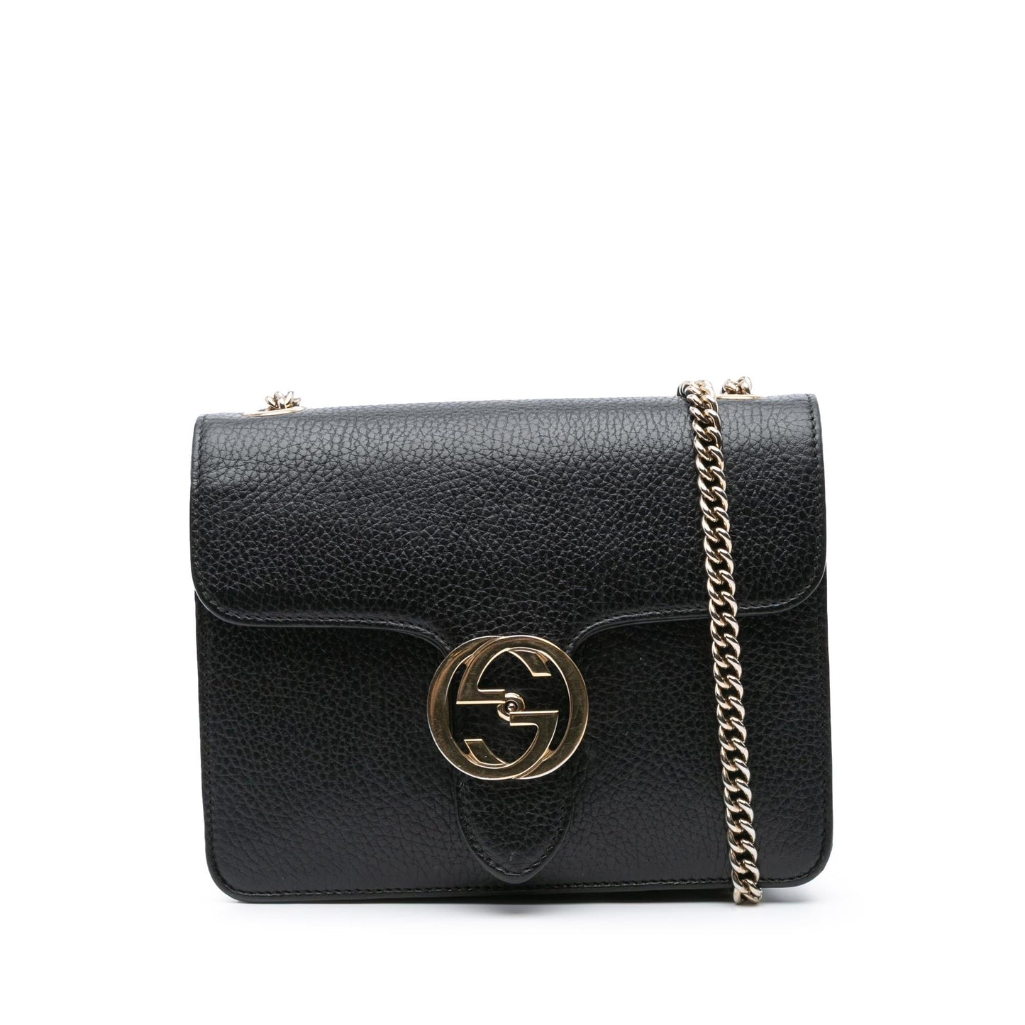 Gucci Dollar Interlocking G Calf Calfskin Black Small Crossbody Bag Crossbody 42