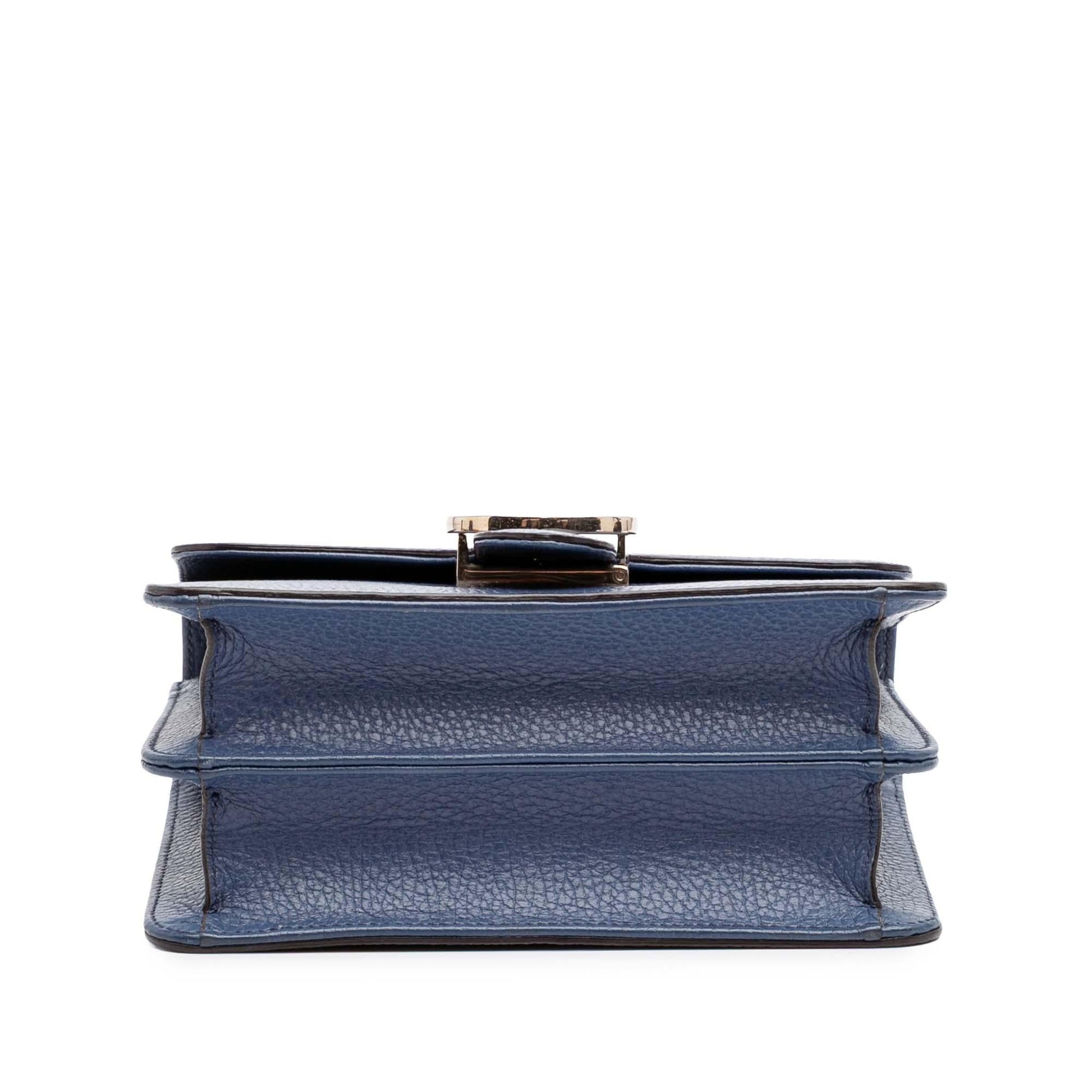 Gucci Dollar Interlocking G Calf Calfskin Blue Small Crossbody Bag Crossbody 49
