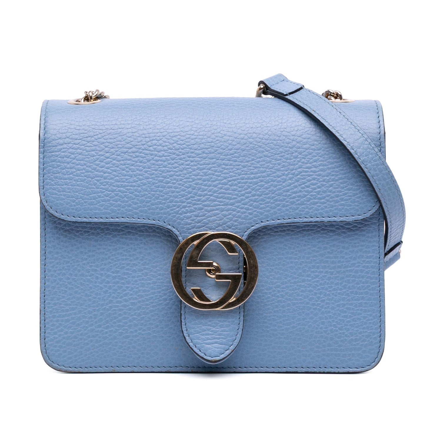 Gucci Dollar Interlocking G Calf Calfskin Blue Small Crossbody Bag Crossbody 45