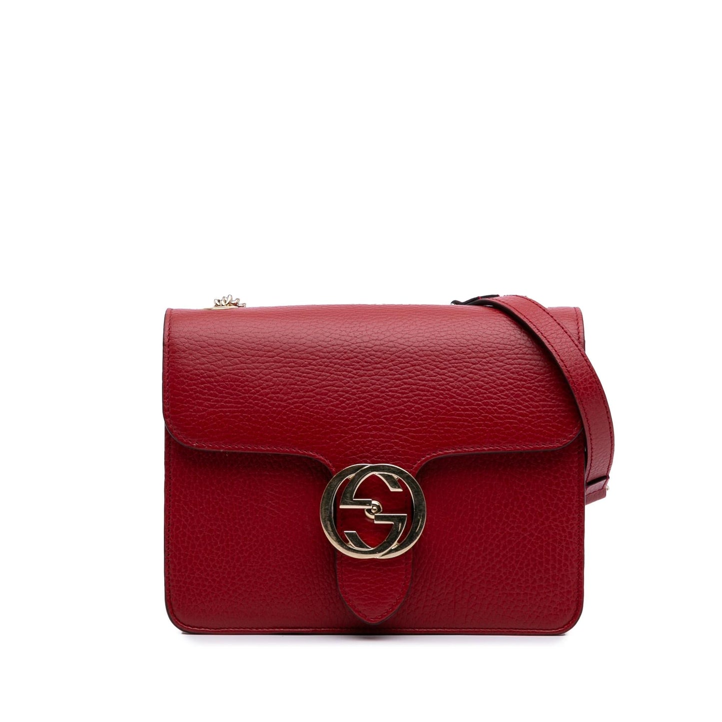Gucci Dollar Interlocking G Calf Calfskin Red Small Crossbody Bag Crossbody 54