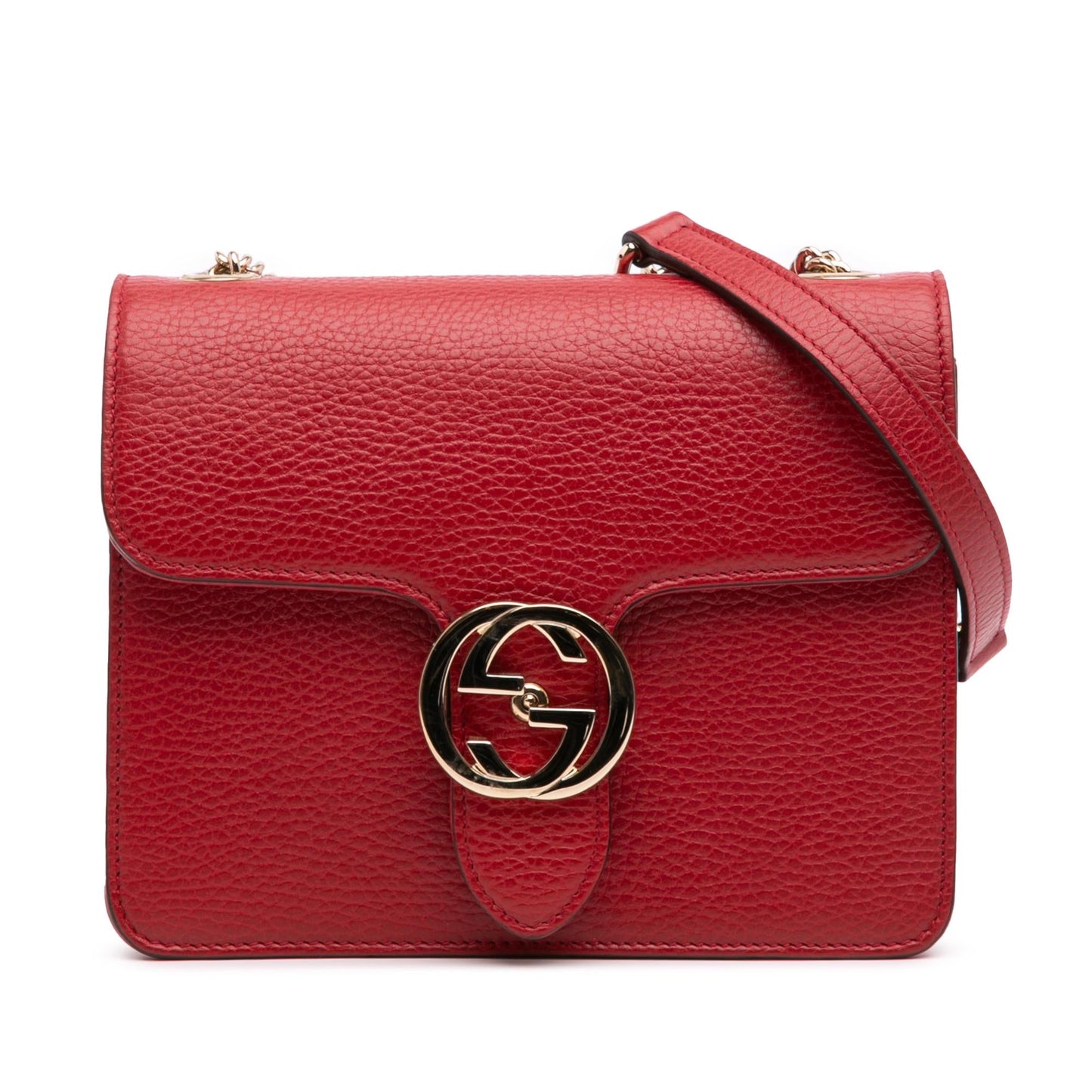 Gucci Dollar Interlocking G Calf Calfskin Red Small Crossbody Bag Crossbody 53