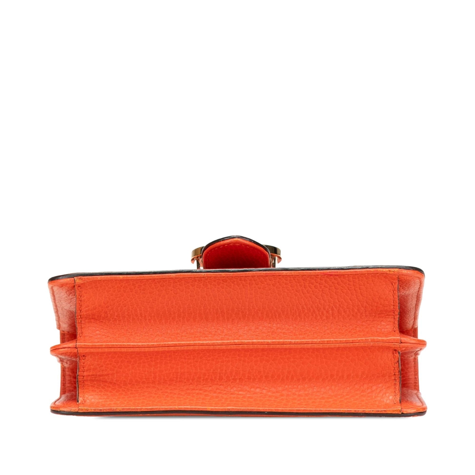 Gucci Dollar Interlocking G Calf Calfskin Orange Small Crossbody Bag Crossbody 50