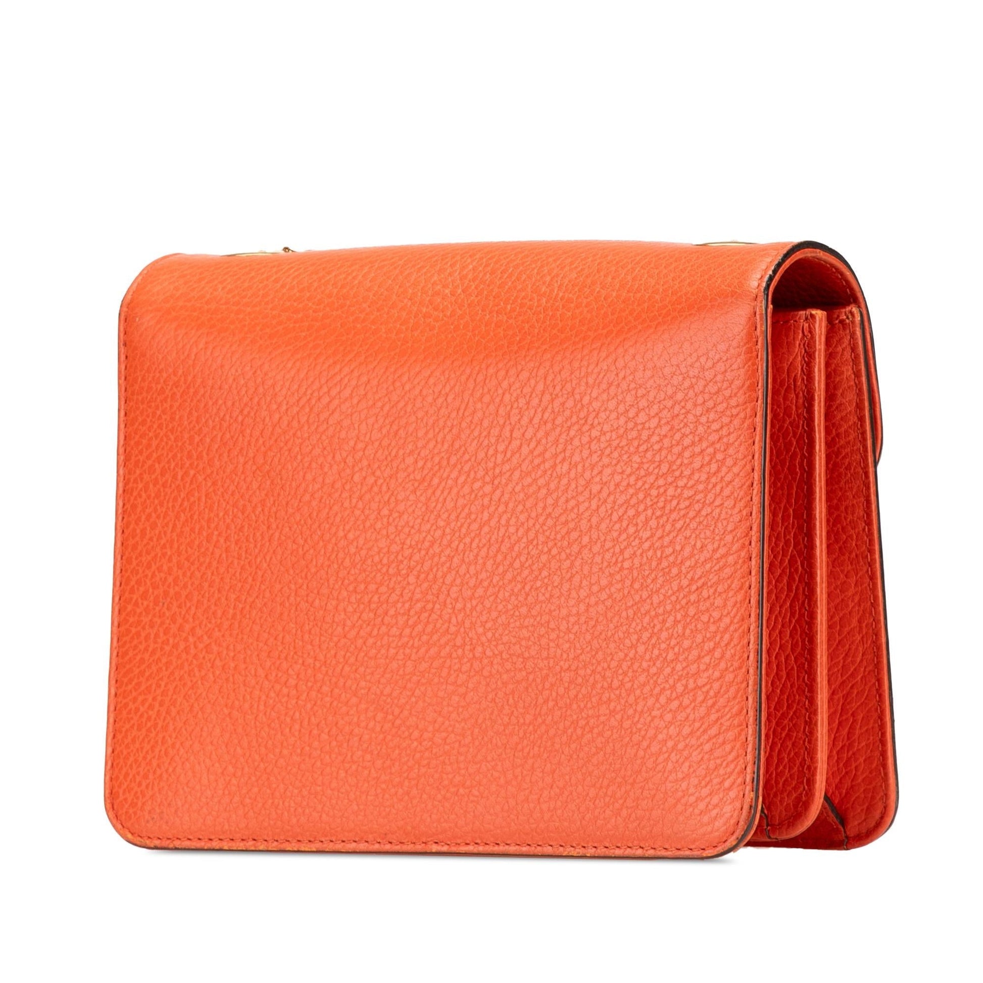 Gucci Dollar Interlocking G Calf Calfskin Orange Small Crossbody Bag Crossbody 50