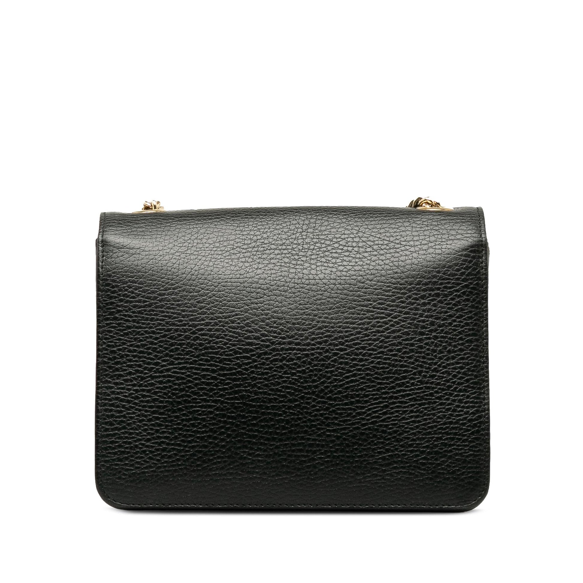Gucci Dollar Interlocking G SHG-QutaH4 Calf Black Small Crossbody Bag