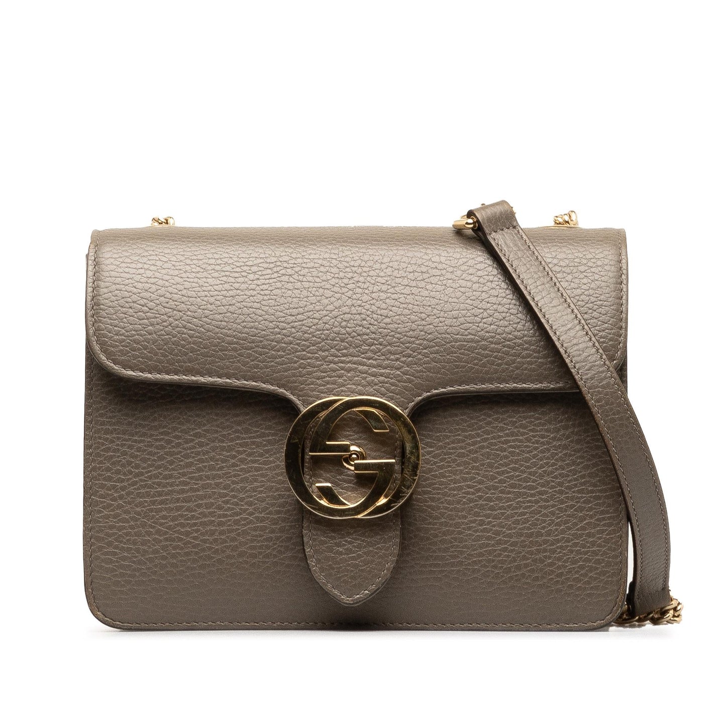 Gucci Dollar Interlocking G SHG-AxPlpZ Calf Brown Small Crossbody Bag