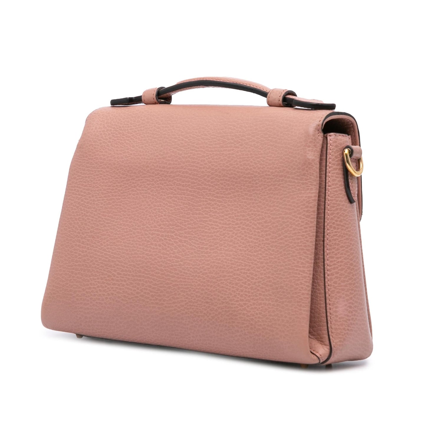 Gucci Dollar Interlocking G Leather Calf Pink Small Satchel Bag