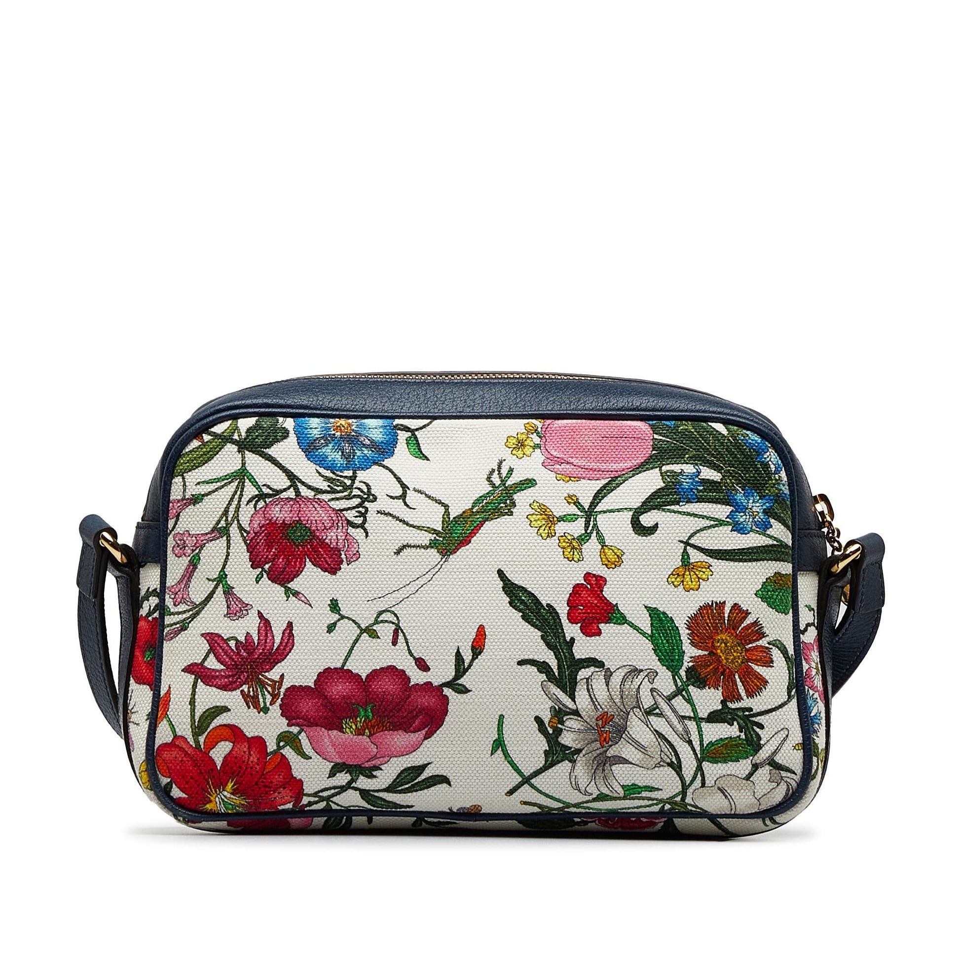 Gucci Flora SHG-E4dDQh Canvas White Small Crossbody Bag