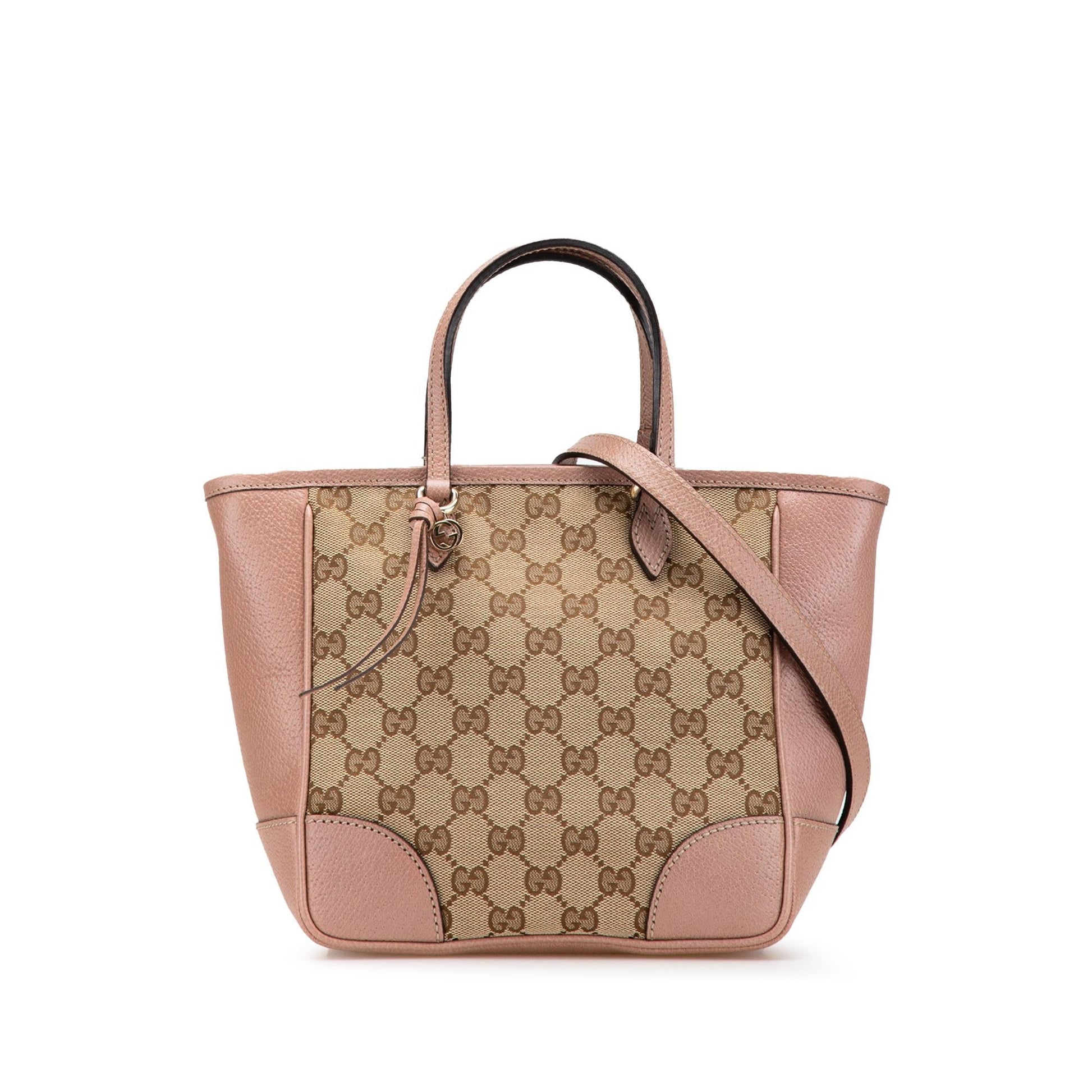 Gucci GG Bree Canvas Calf Brown Small Satchel Bag