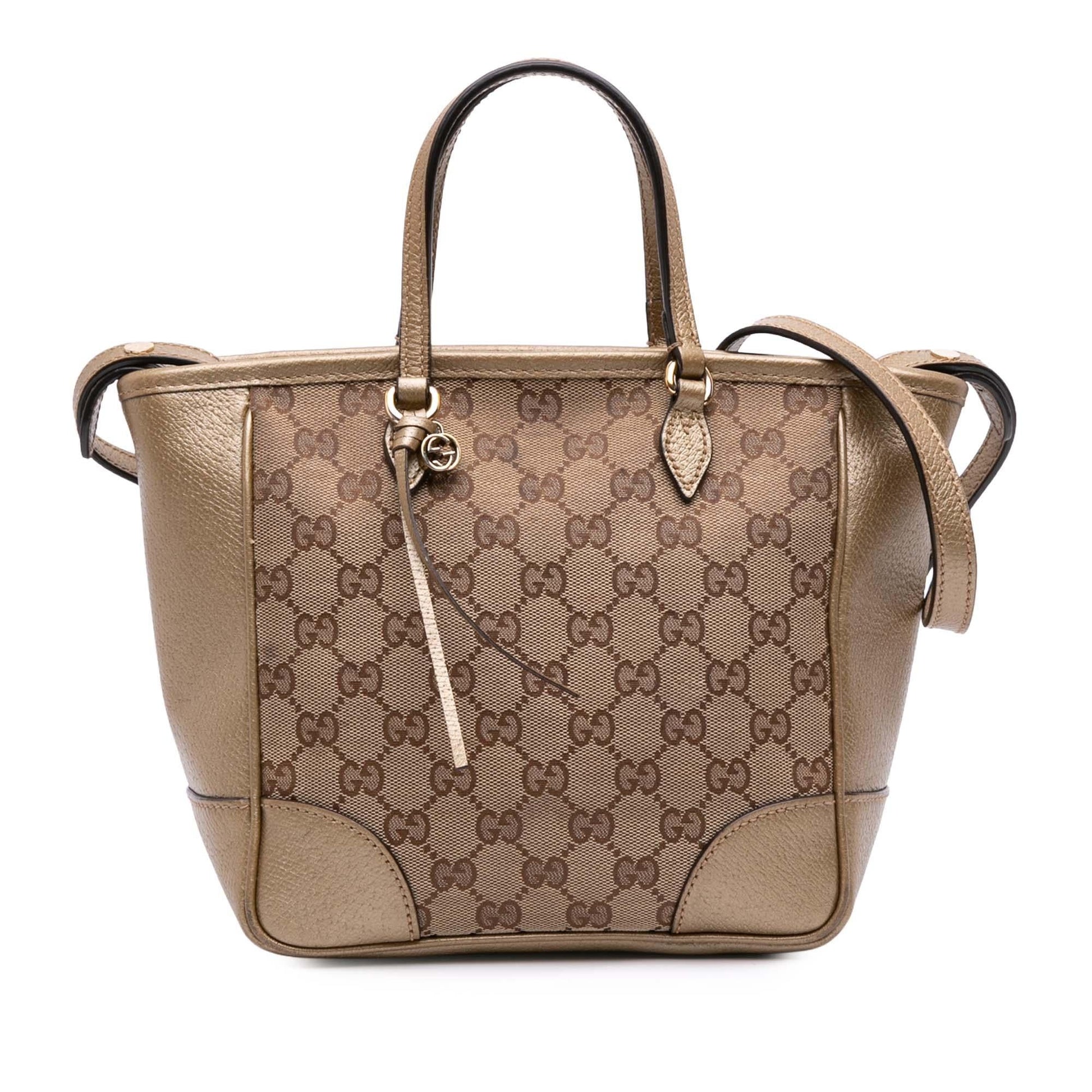 Gucci GG Bree Canvas Small Travel Bag Satchel 11