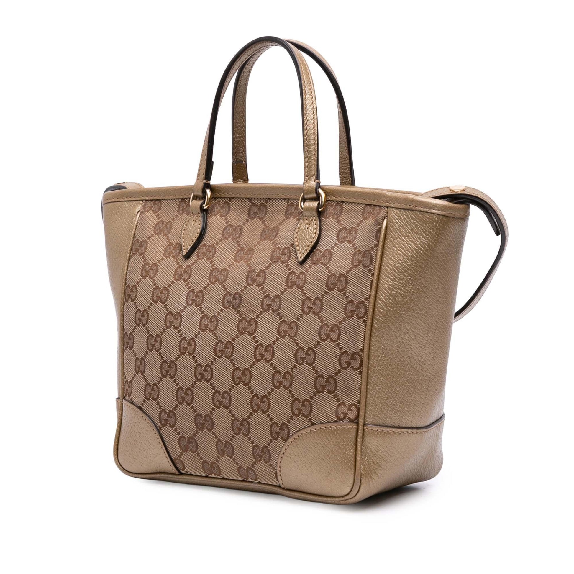 Gucci GG Bree Canvas Small Travel Bag Satchel 11