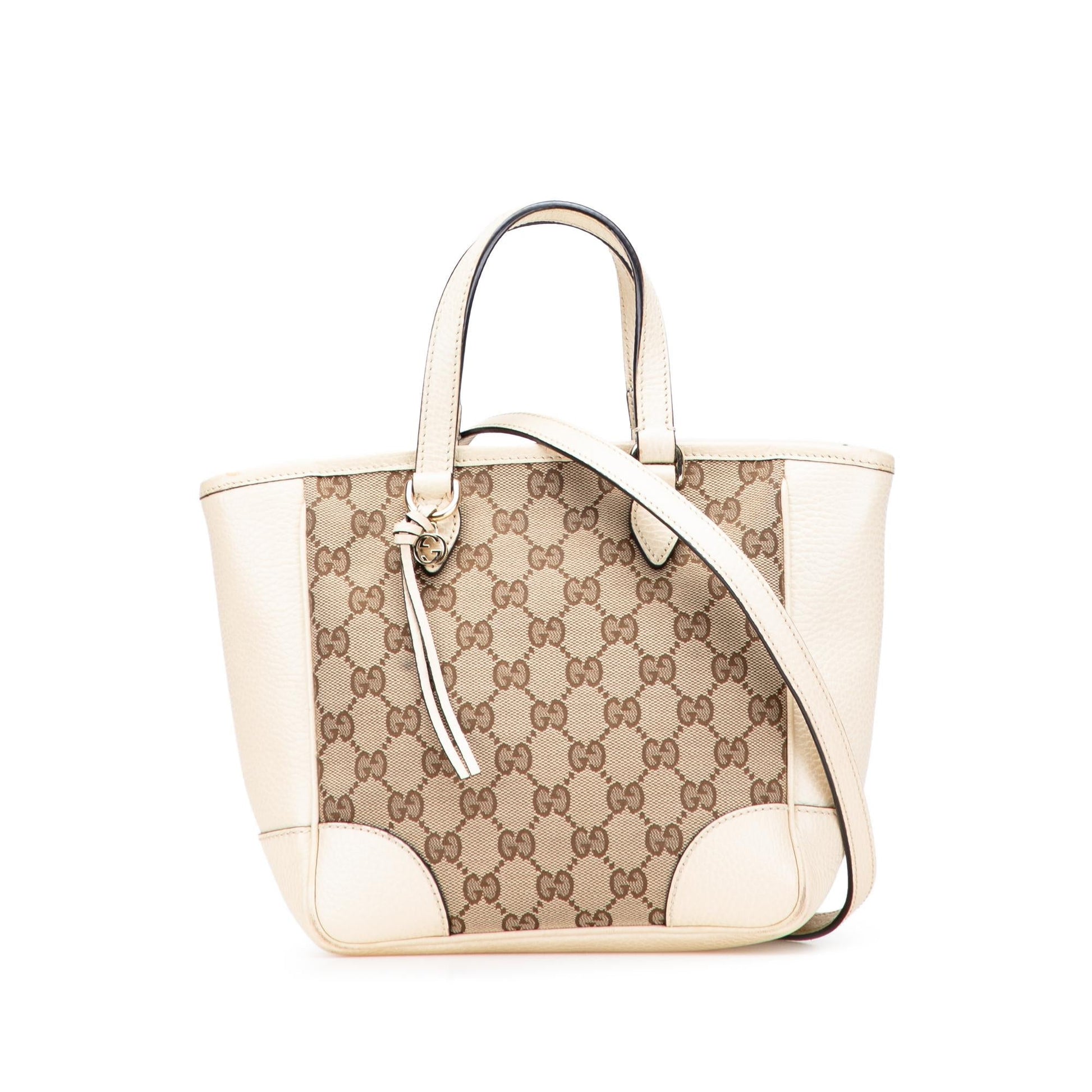 Gucci GG Bree Canvas Small Travel Bag Satchel 14