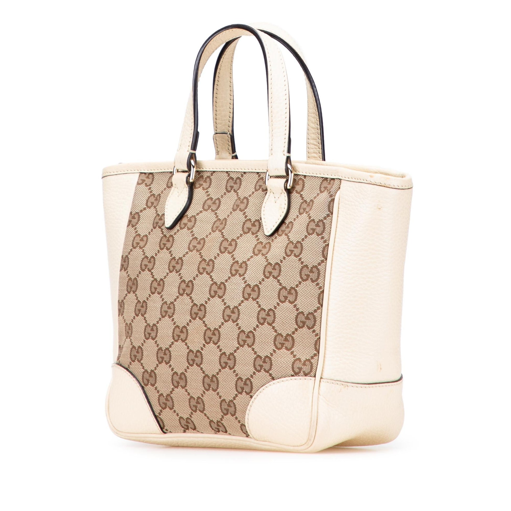 Gucci GG Bree Canvas Small Travel Bag Satchel 14
