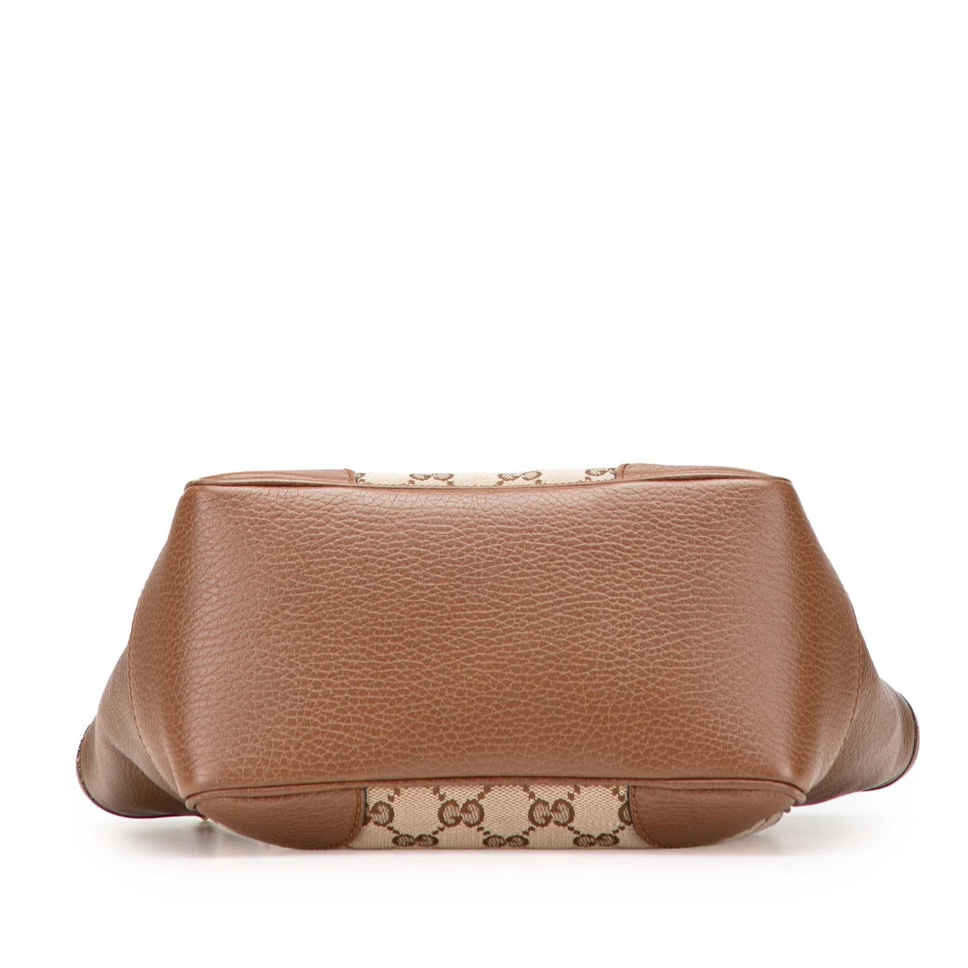 Gucci GG Bree Canvas Small Travel Bag Satchel 13