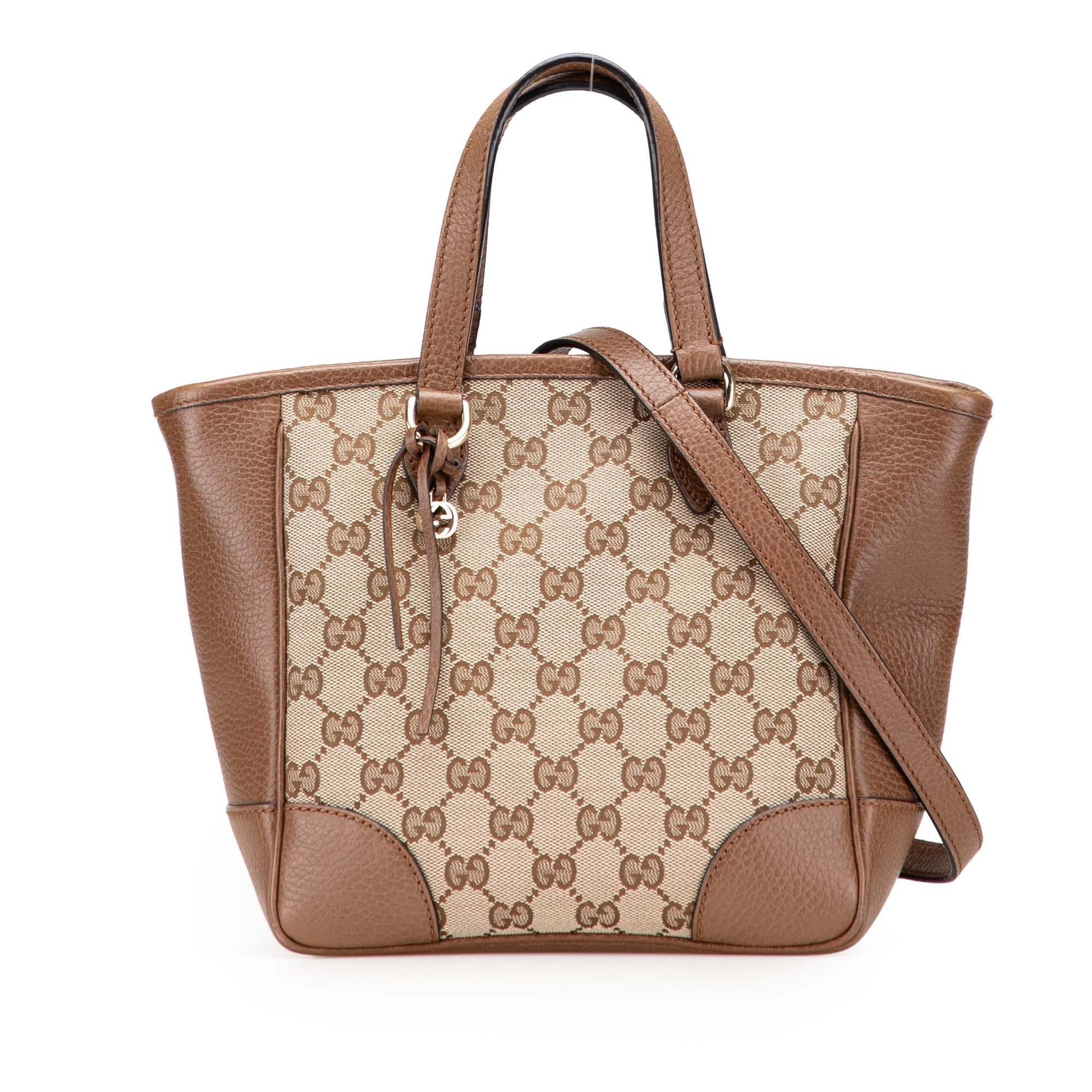 Gucci GG Bree Canvas Small Travel Bag Satchel 13