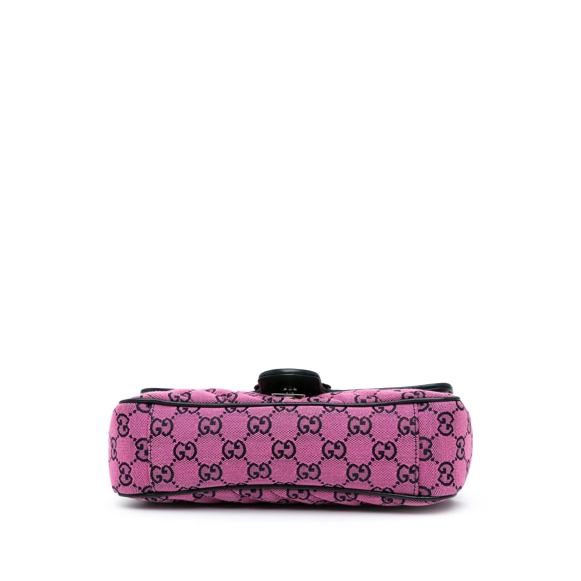 Gucci GG Marmont Canvas Calf Pink Small Crossbody Bag